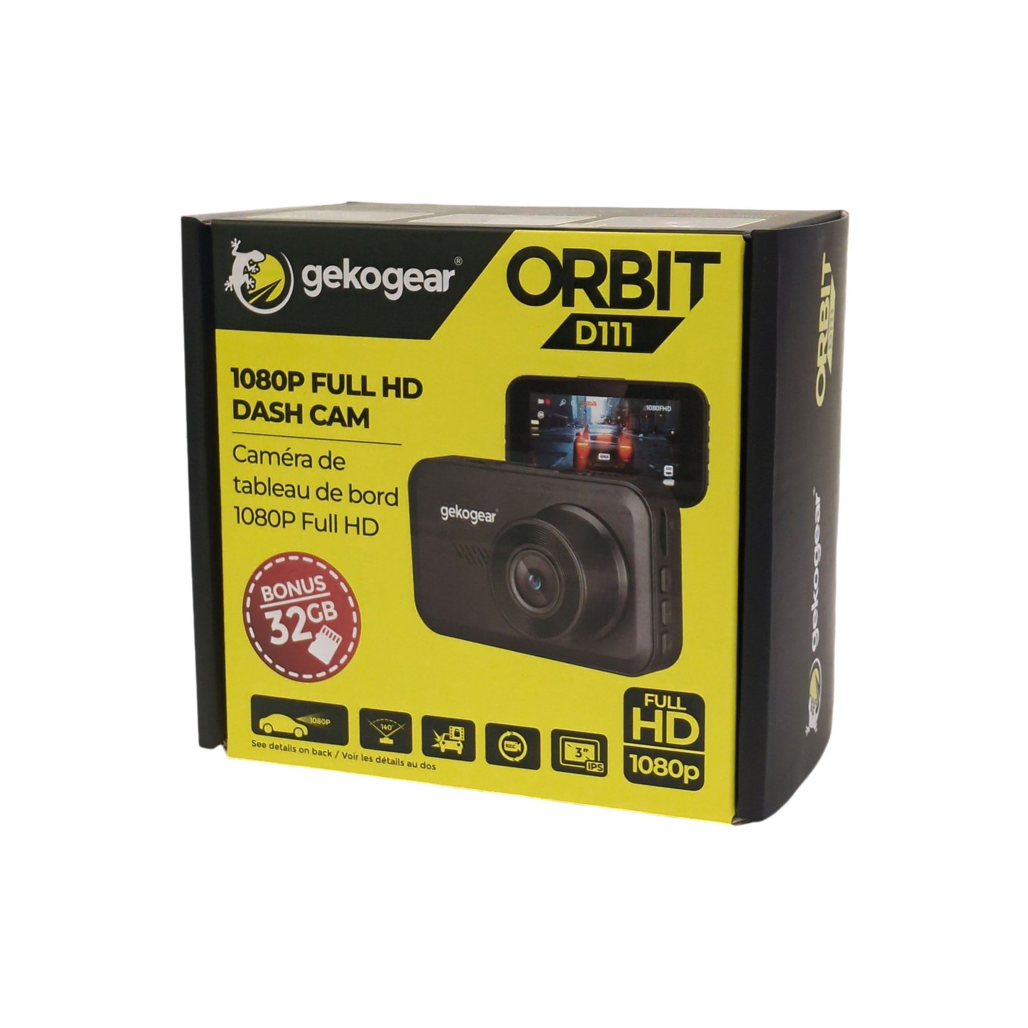 GekoGear Orbit D111 1080P Dash Camera - 15-13954