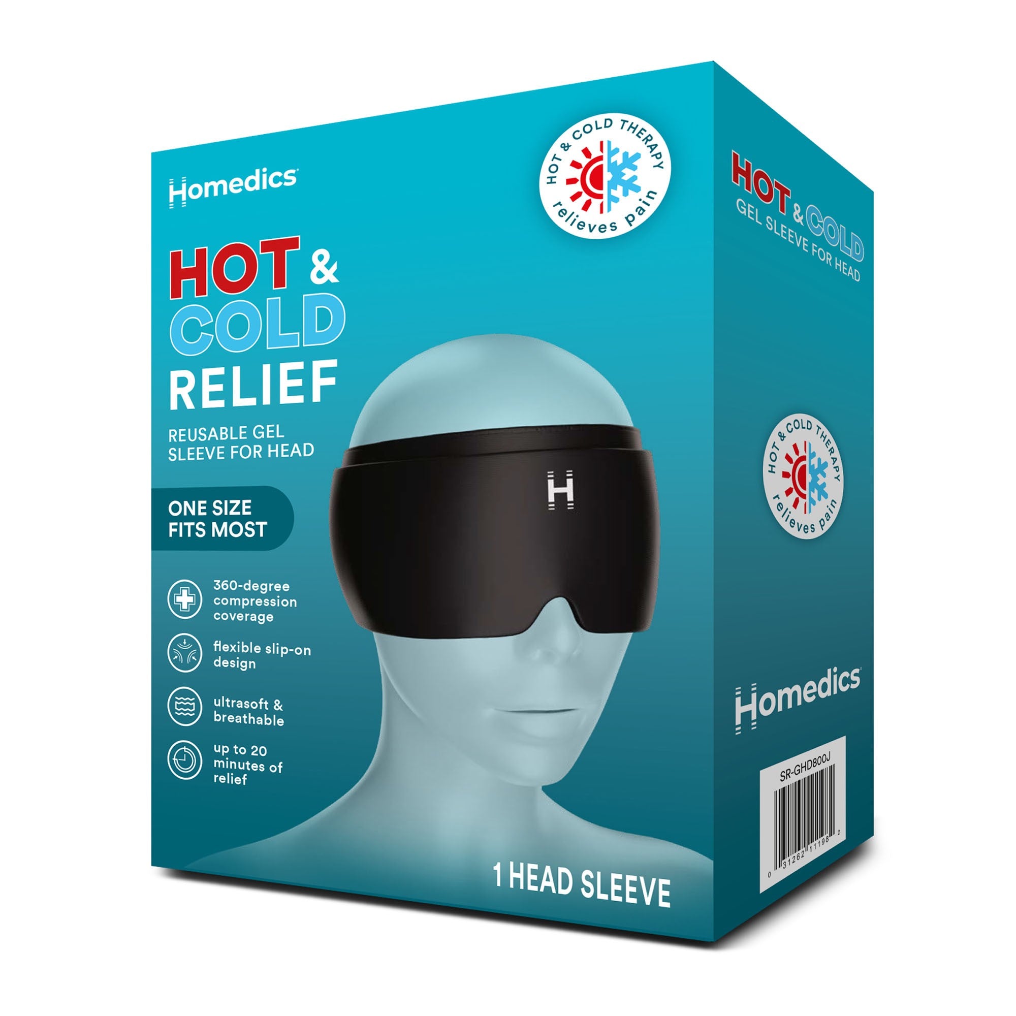 Homedics Hot and Cold Gel Head Sleeve - 15-14020