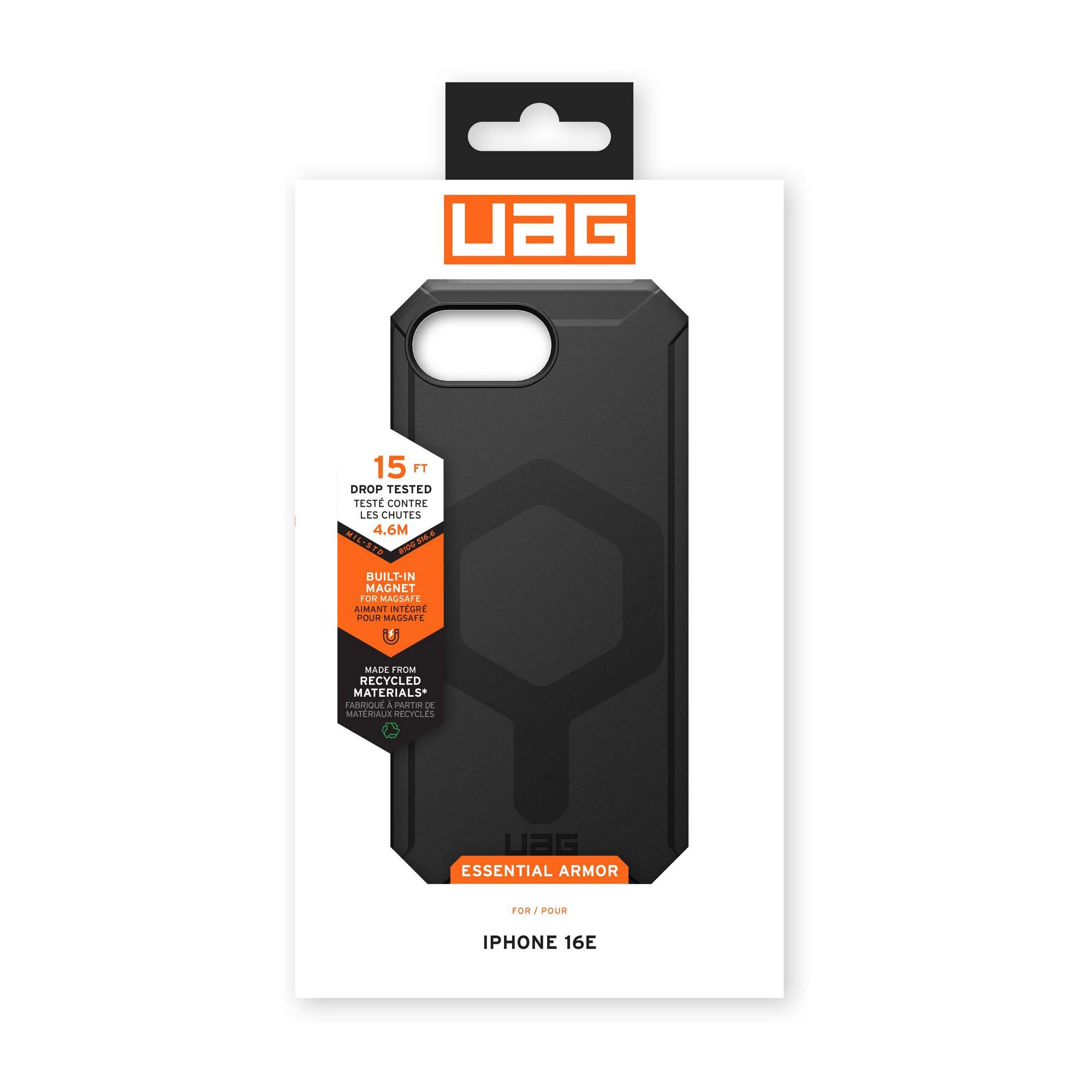 iPhone 16e UAG Essential Armor MagSafe Case - Black - 15-14036