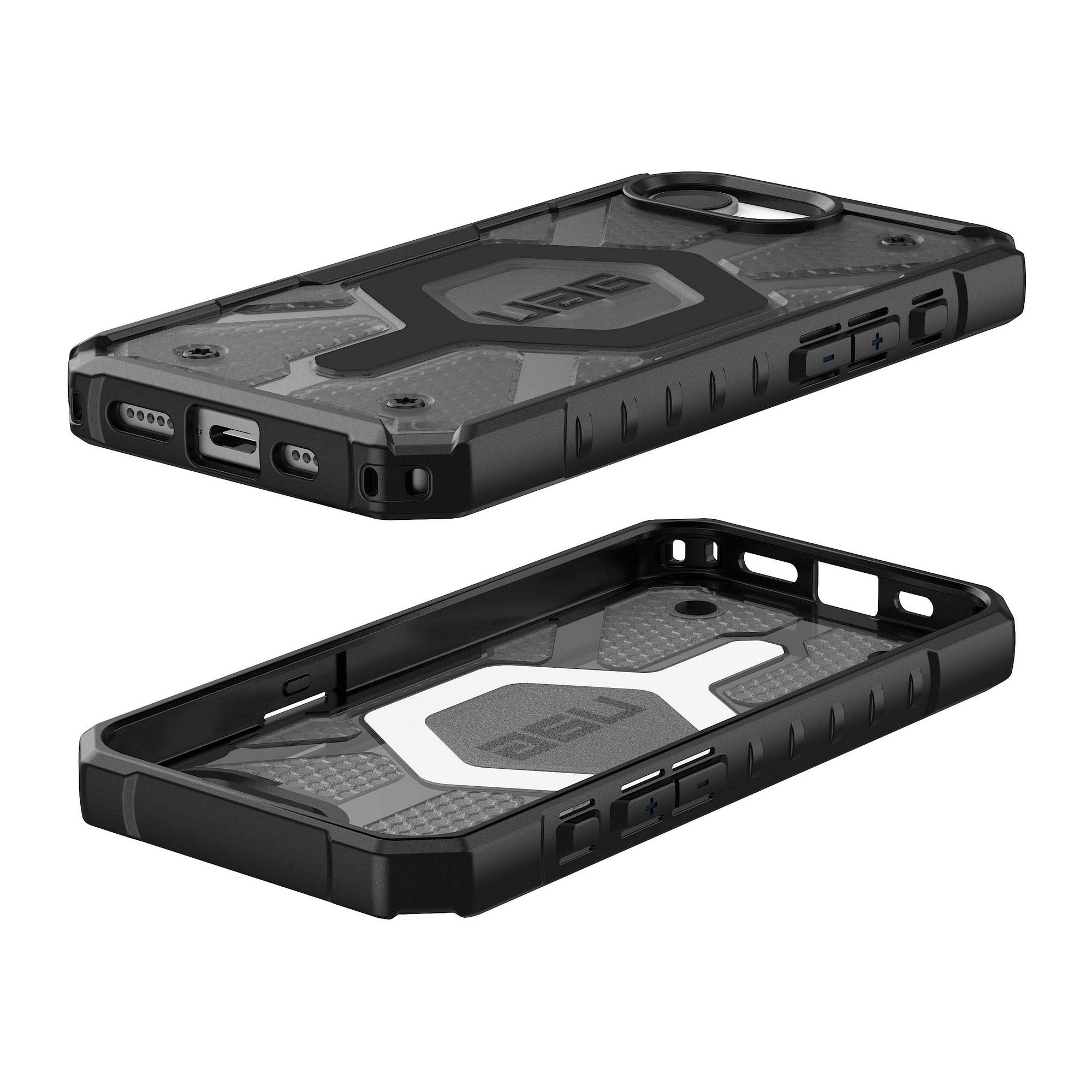 iPhone 16e UAG Pathfinder Clear MagSafe Case - Ash - 15-14037