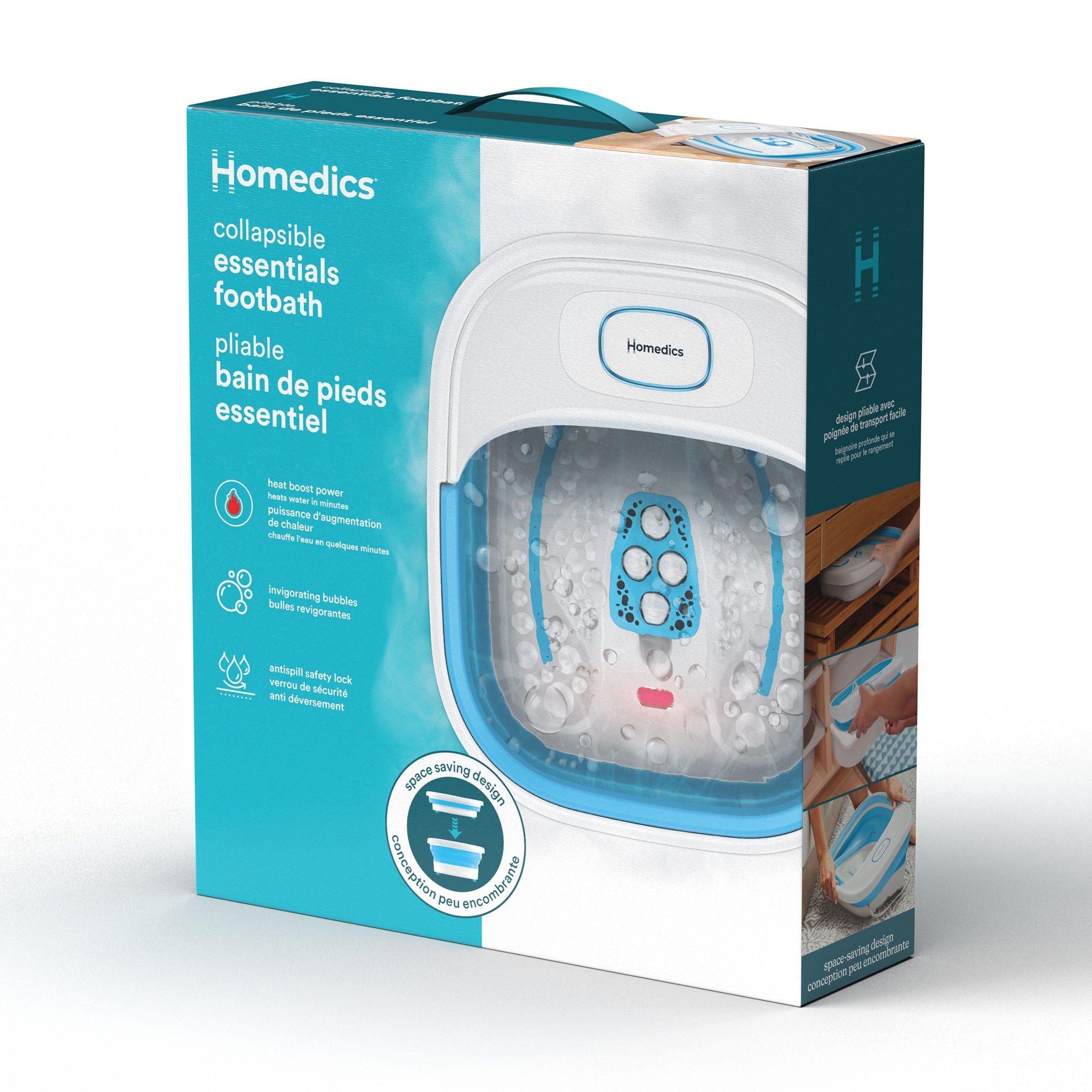 HoMedics Collapsible Essentials Footbath with Heat - 15-14067