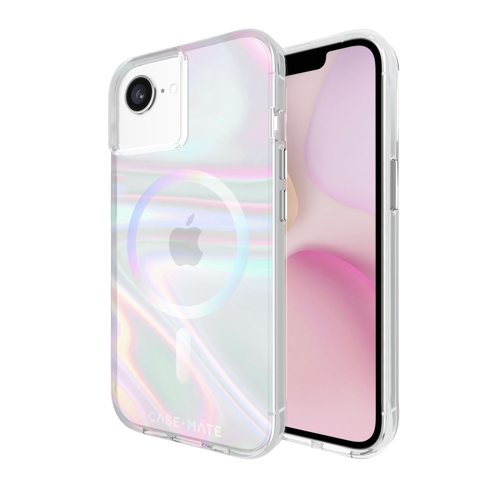 iPhone 16e/15/14/13 Case-Mate Soap Bubble MagSafe Case - Iridescent - 15-14095