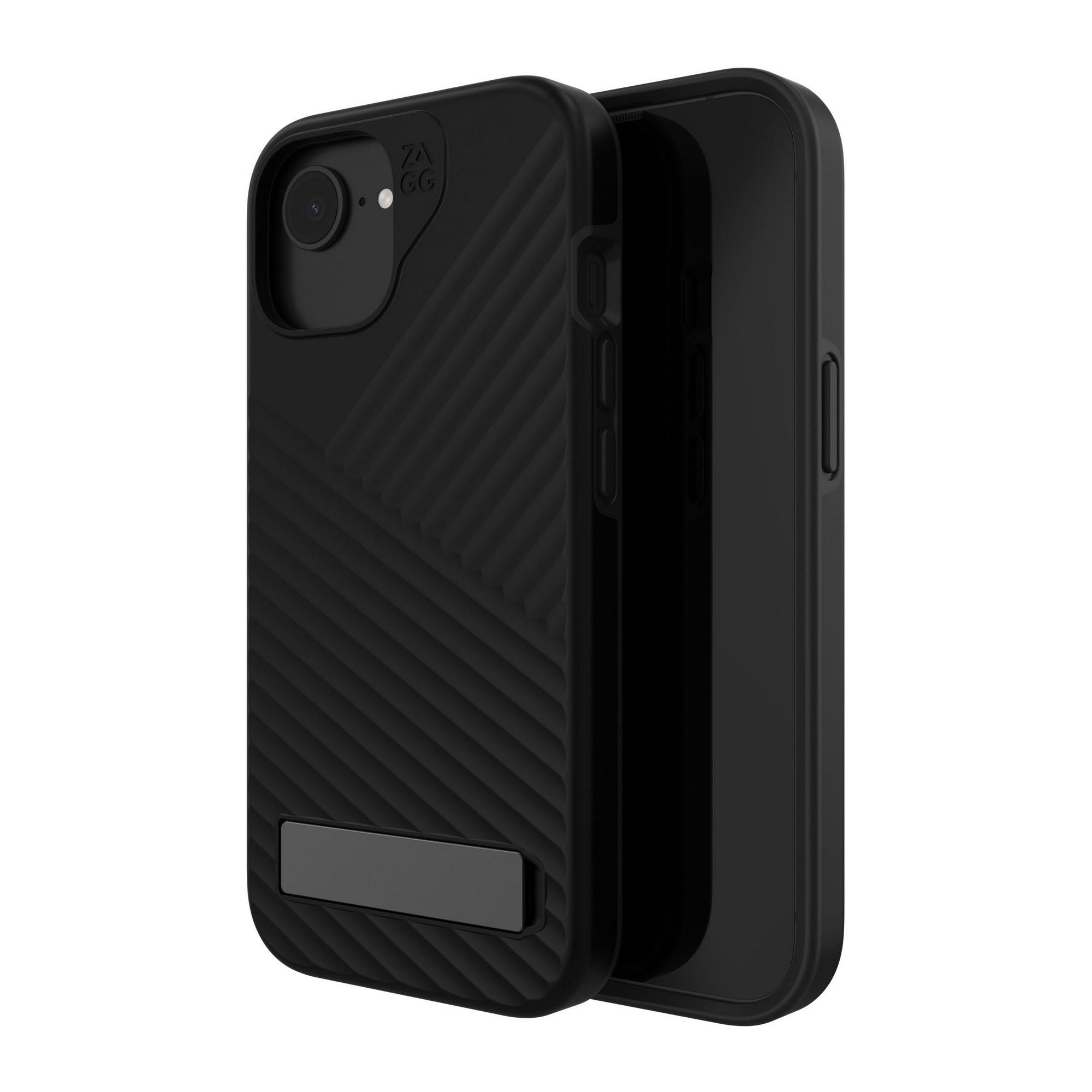 iPhone 16e/15/14/13 ZAGG Graphene Denali Snap Kickstand Case - Black - 15-14115