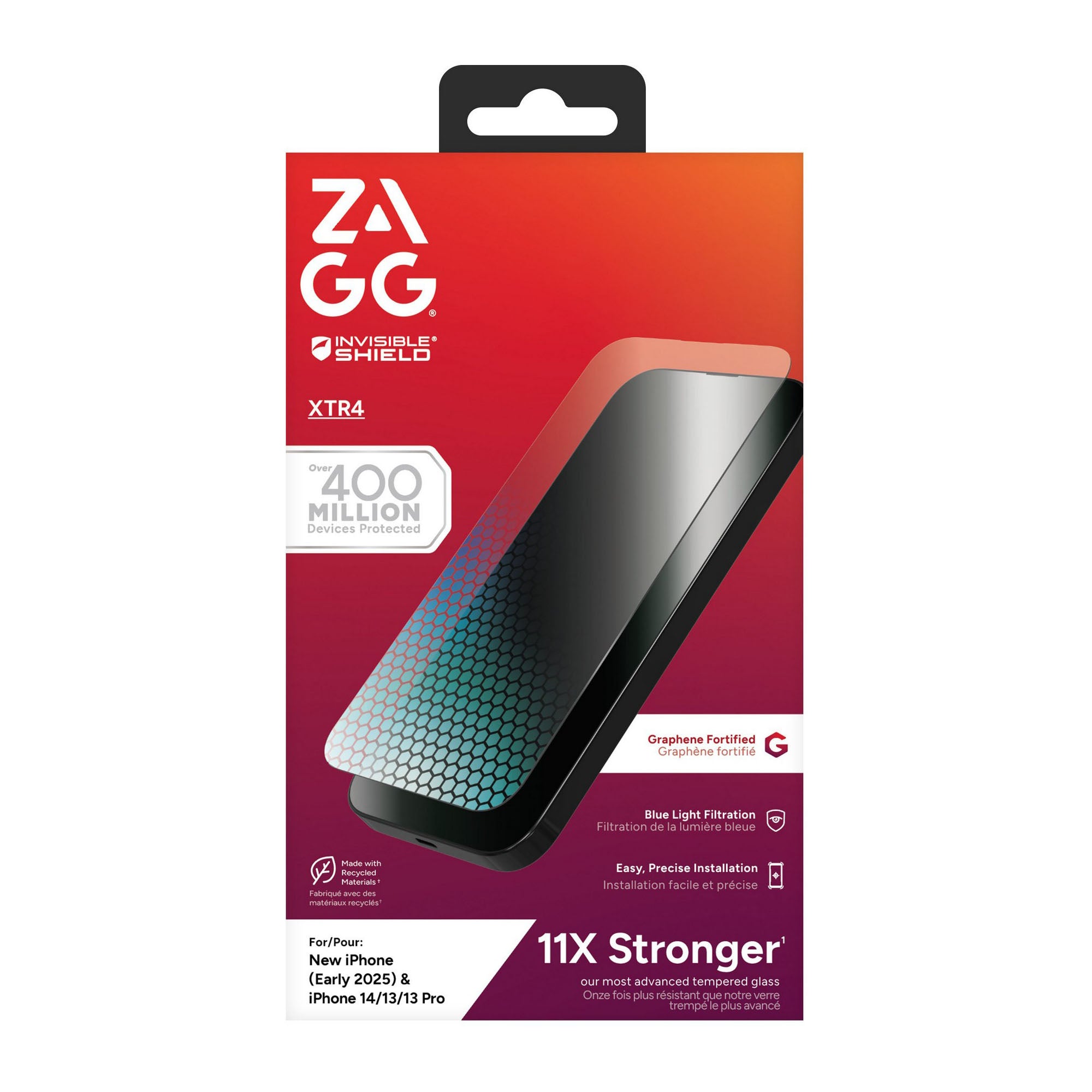 iPhone 16e/15/14/13/13 Pro ZAGG InvisibleShield Glass XTR4 Screen Protector - 15-14116