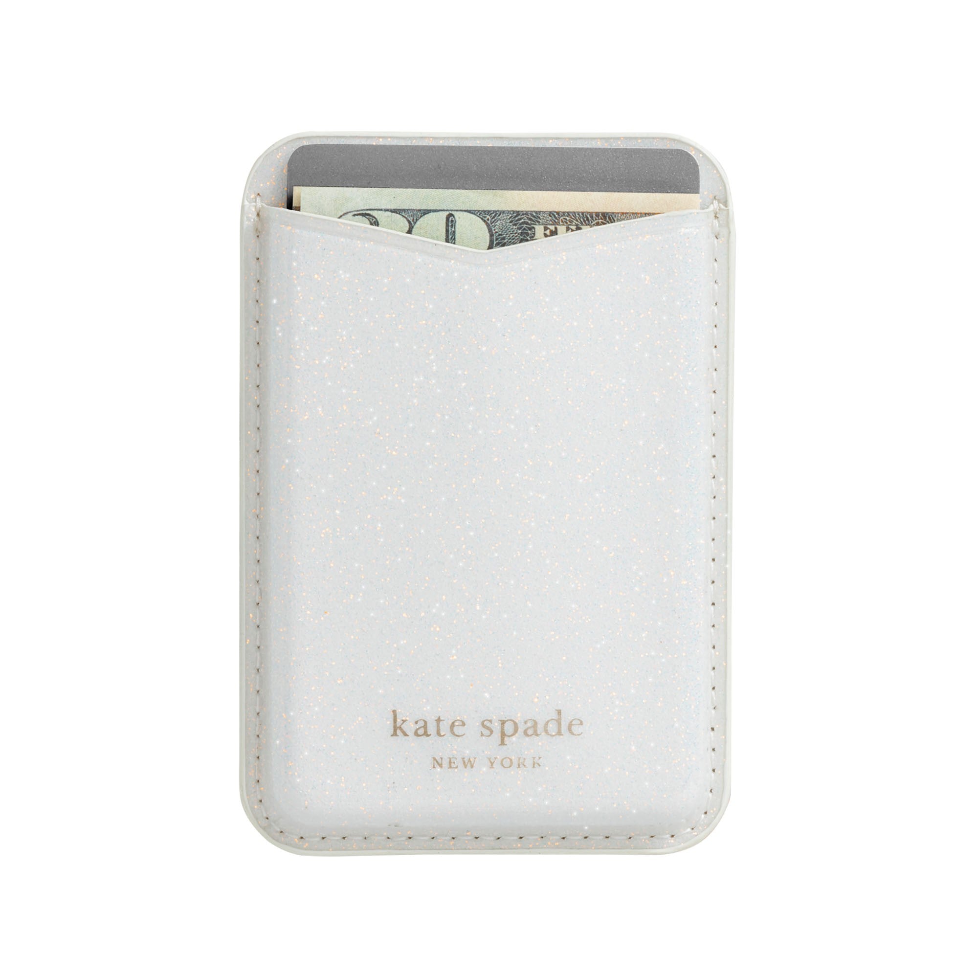 Universal Kate Spade Magnetic Wallet - White Glitter - 15-14179