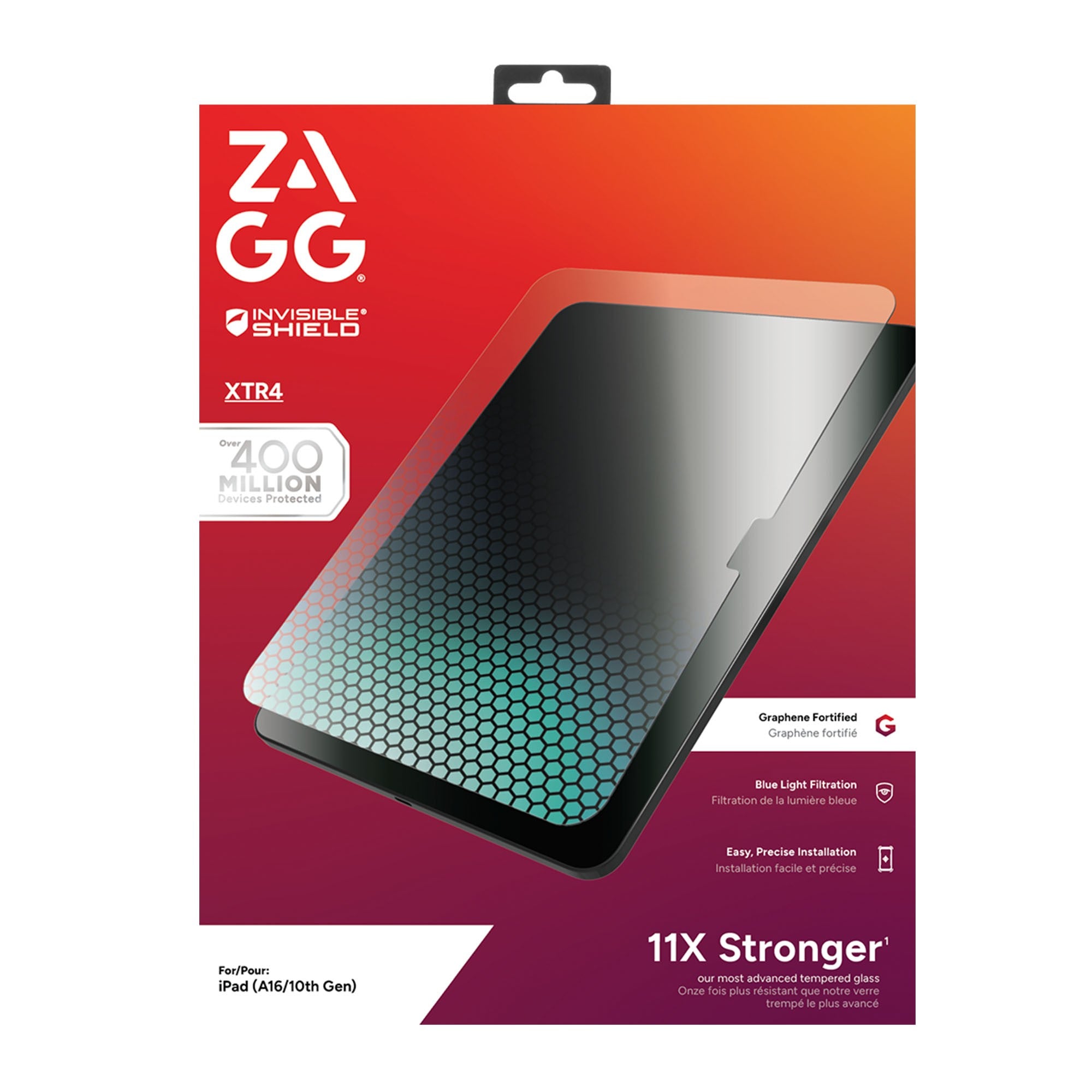 iPad 10.9 2025  ZAGG InvisibleShield Glass XTR4 Screen Protector - 15-14187