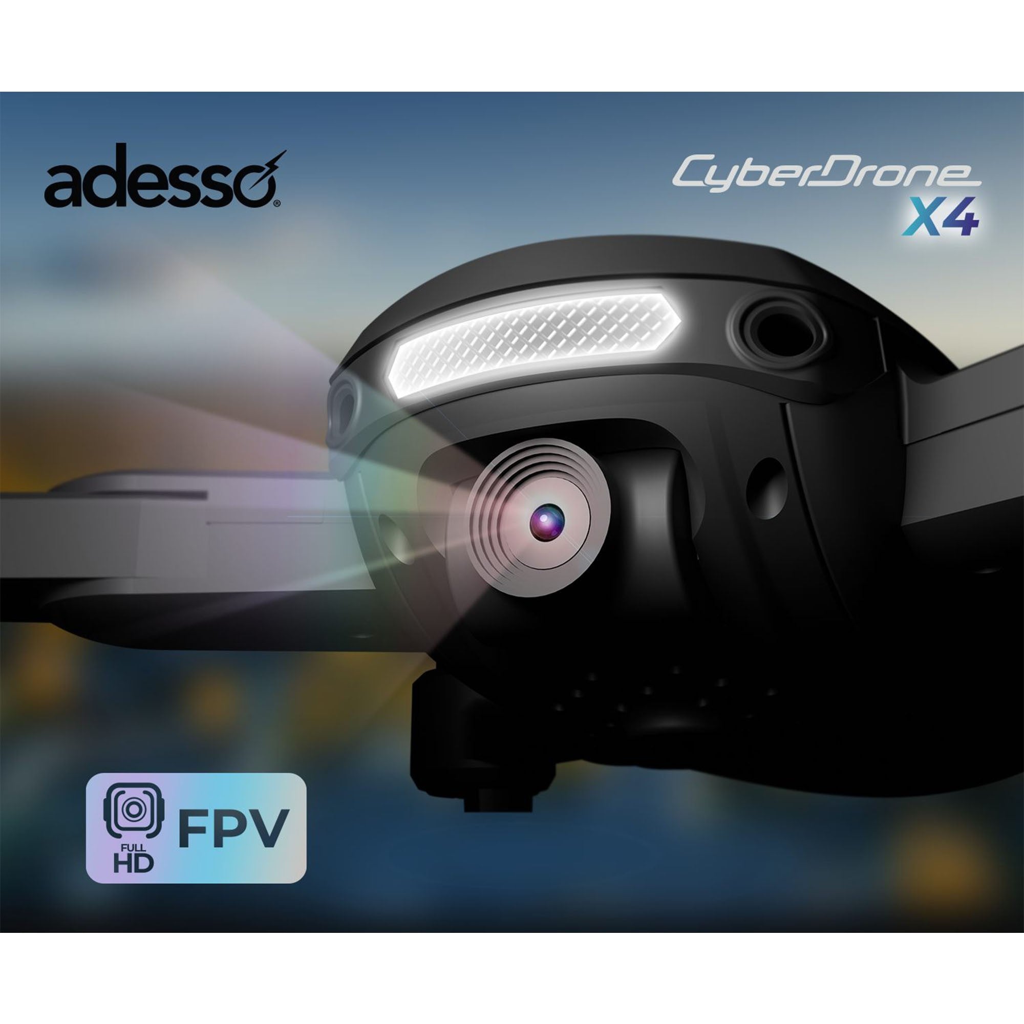 Adesso 4K Drone with LCD Display Remote and GPS - 15-14255