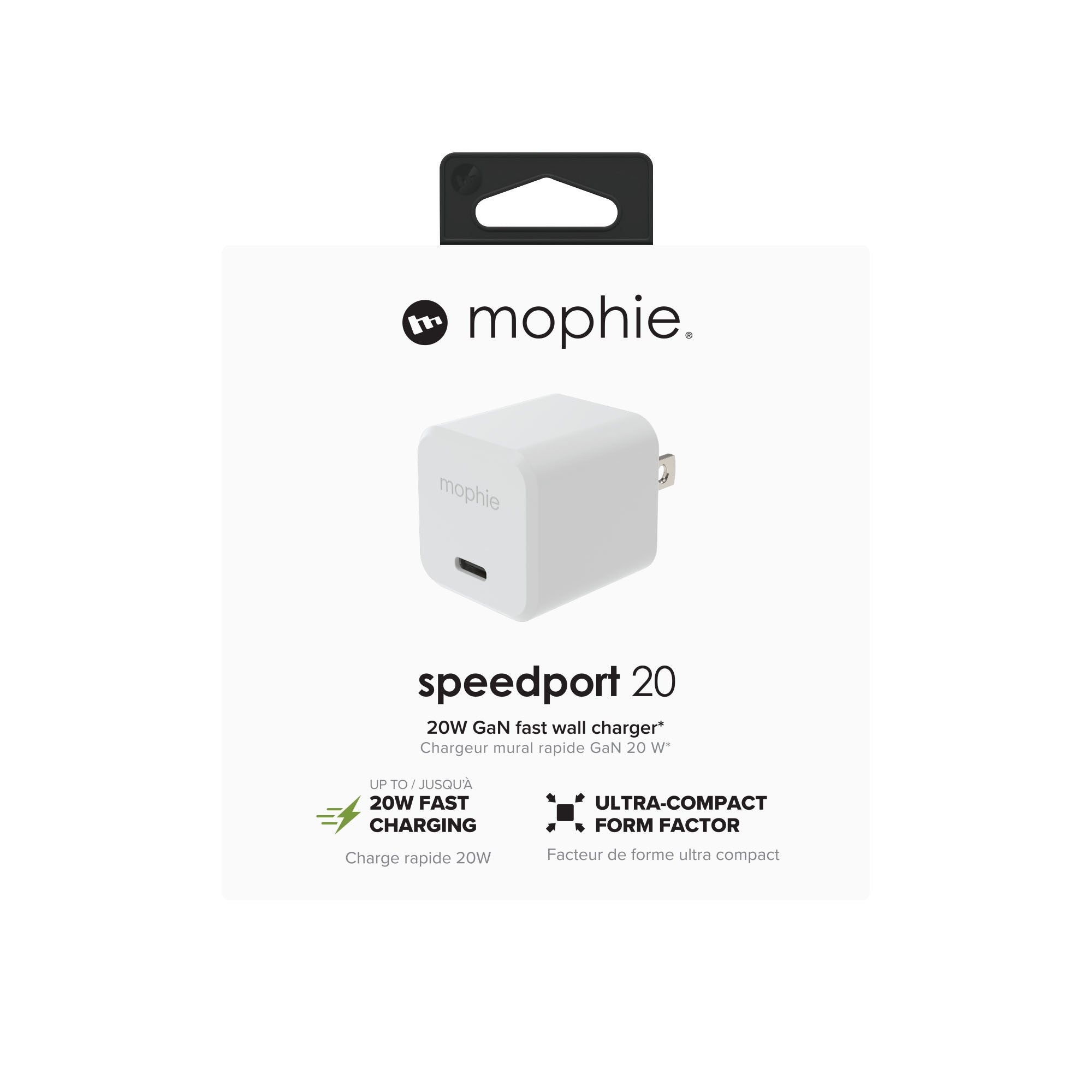 Mophie 20W USB-C PD Wall Charger - White - 15-14306