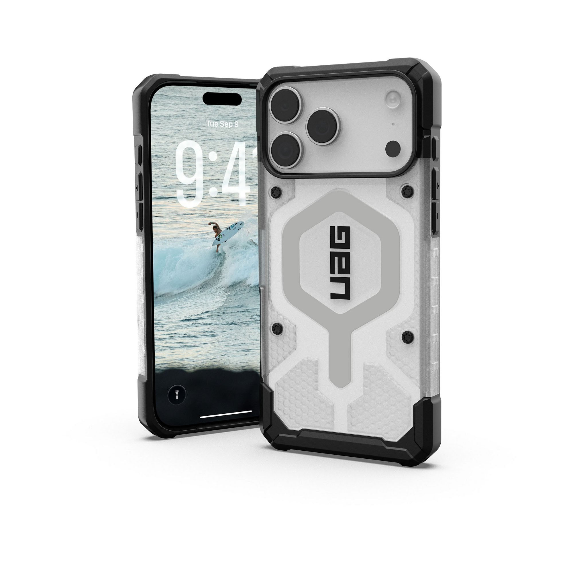 iPhone 17 Pro Max UAG Pathfinder Clear Magsafe Case - Ice/Silver - 15-14494