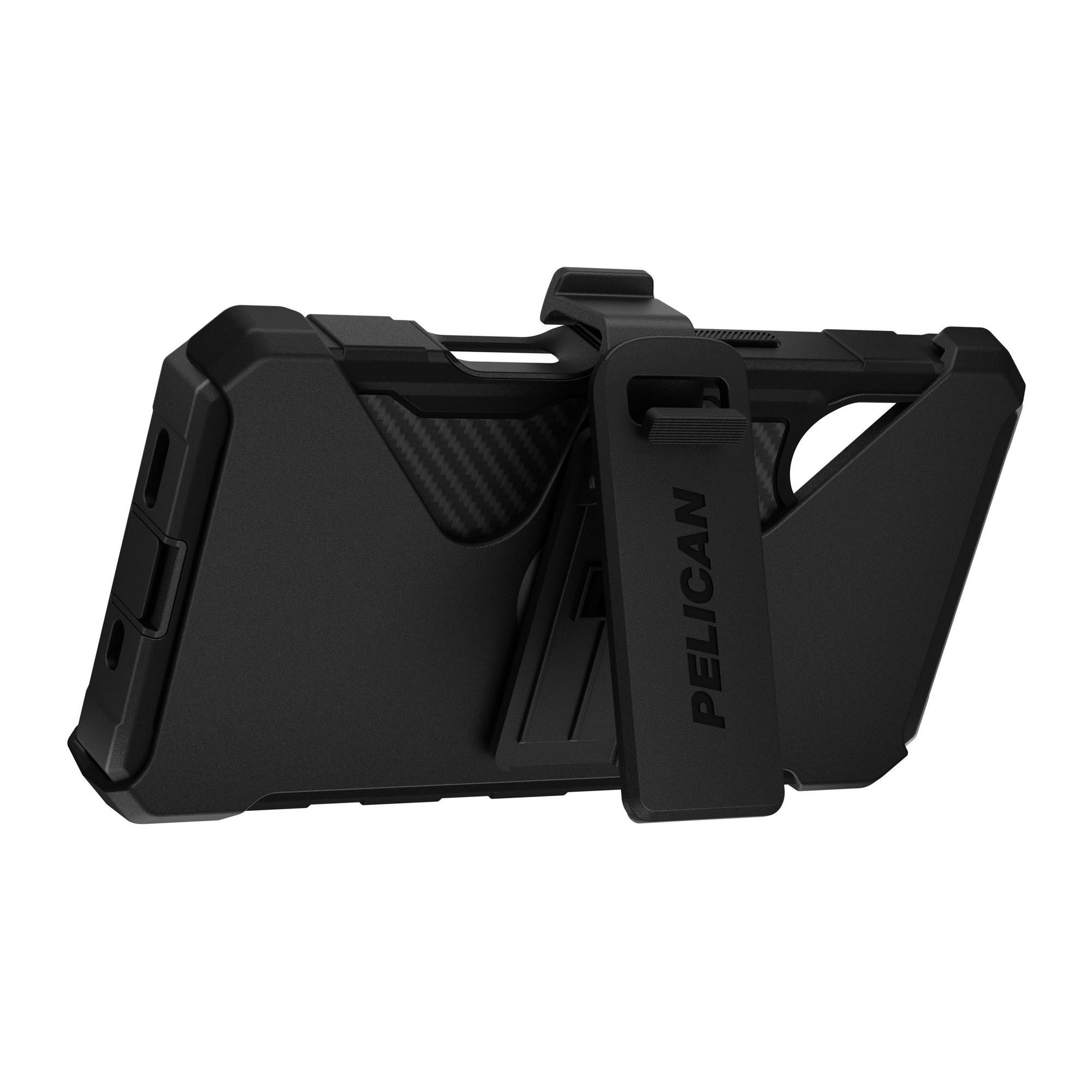 iPhone 17 Pelican Shield MagSafe w/Holster Case - Carbon Fiber - 15-14583