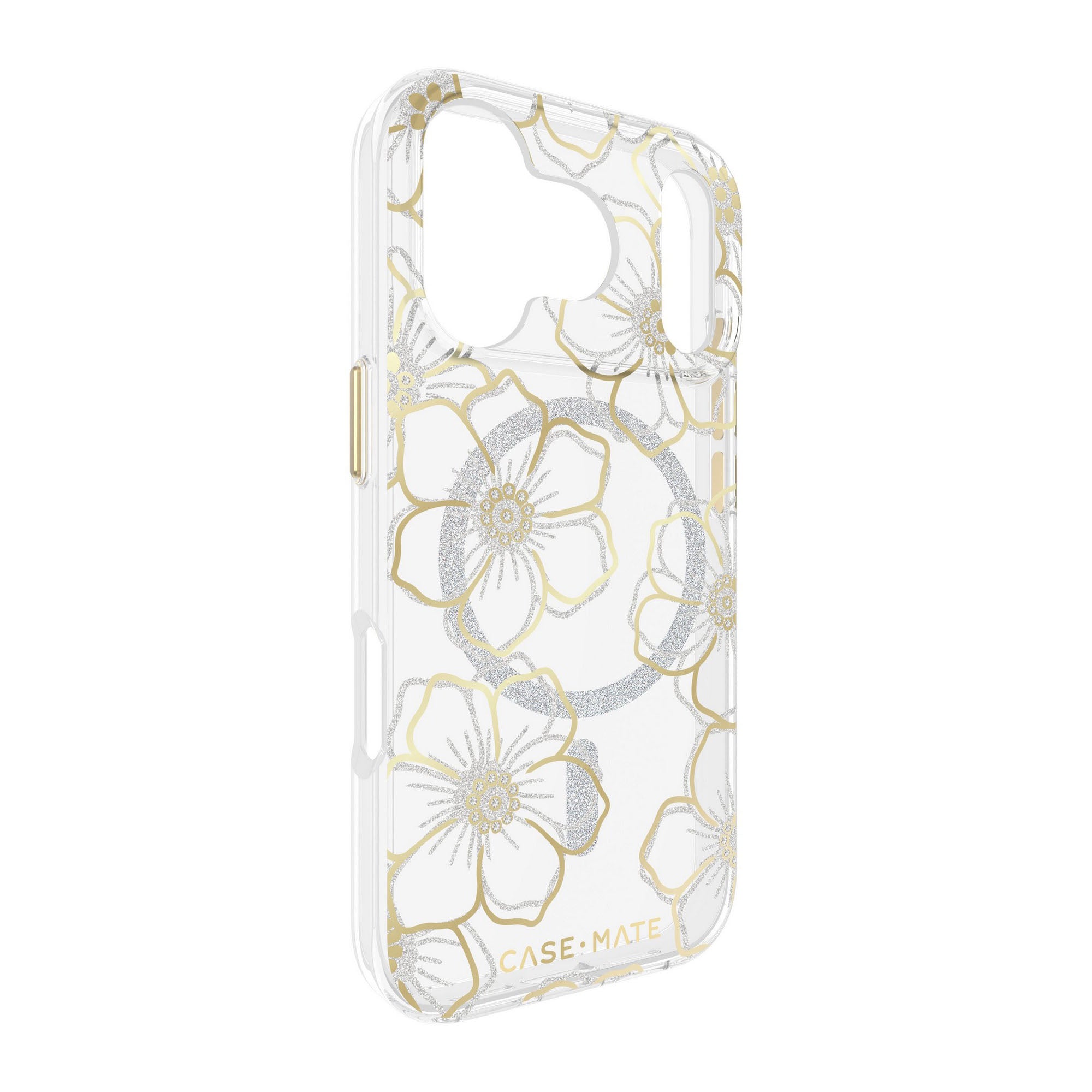 iPhone 17 Pro Case-Mate Floral Gems MagSafe Case - Gold - 15-14585
