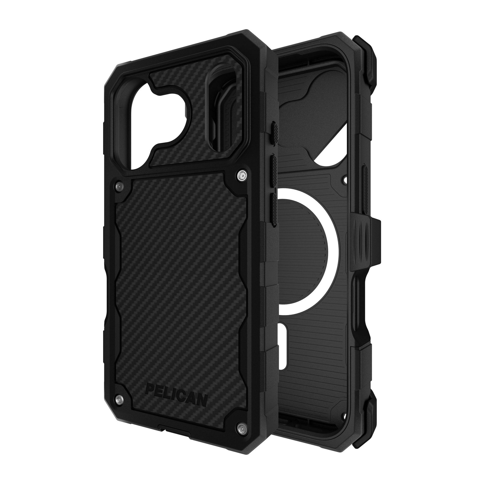 iPhone 17 Pro Pelican Shield MagSafe w/Holster Case - Carbon Fiber - 15-14604