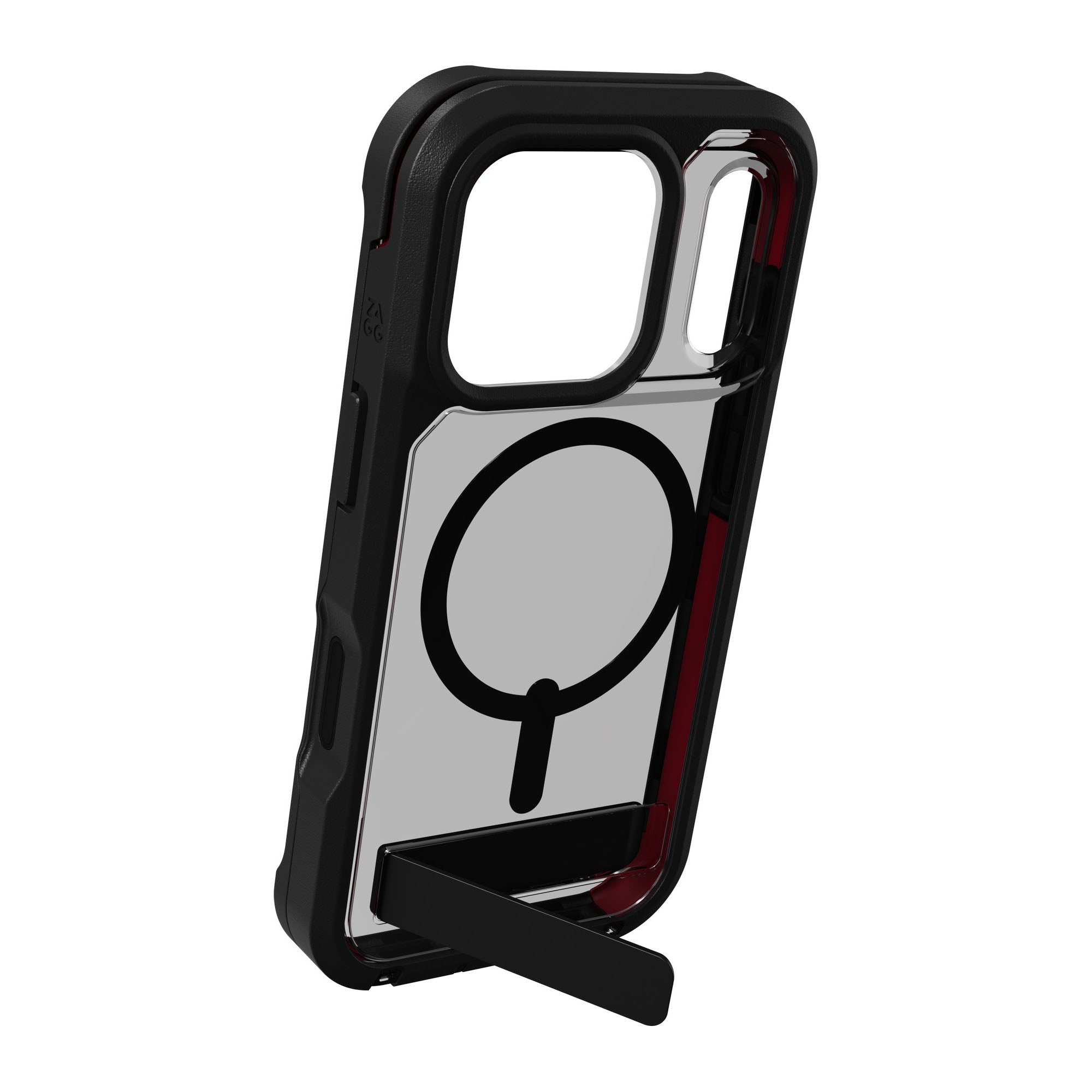 iPhone 17 Pro ZAGG Graphene Rainier Snap Kickstand Case - Smoke Black - 15-14708