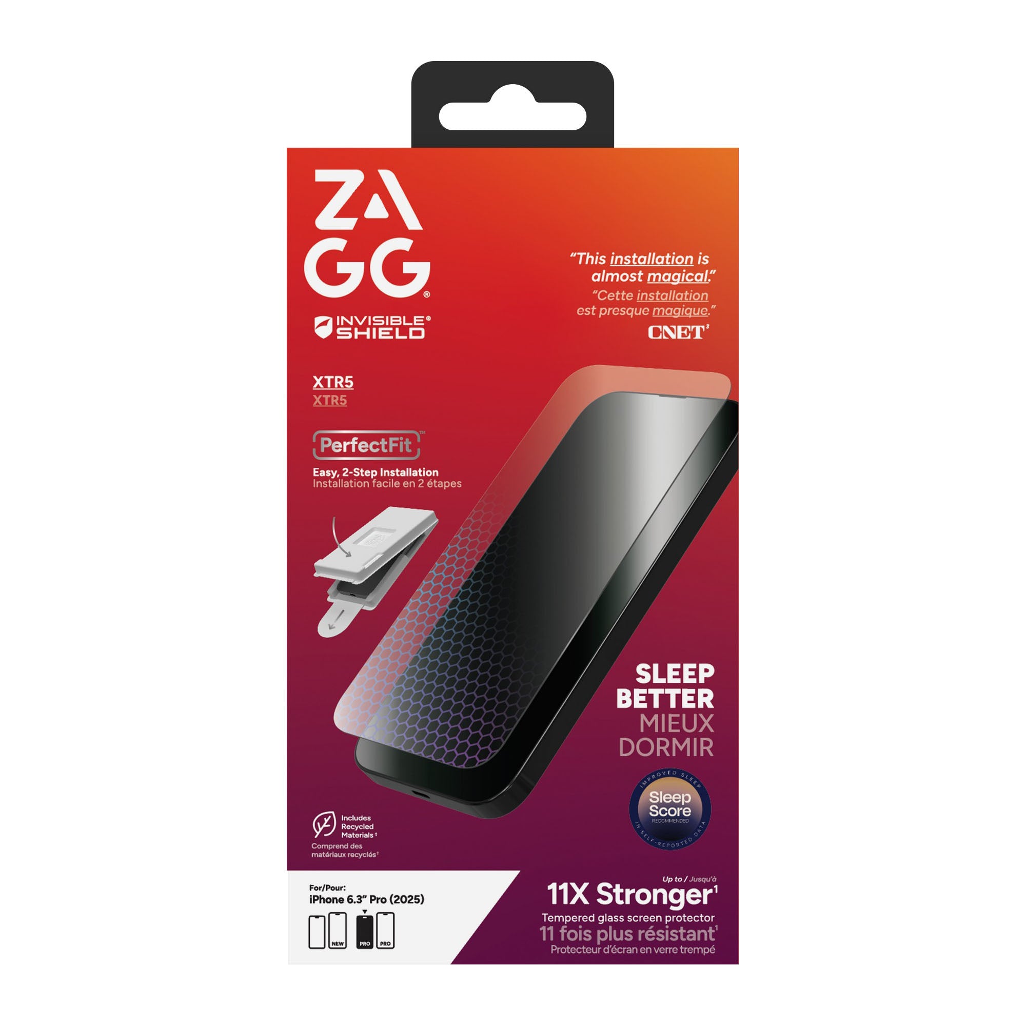 iPhone 17 Pro ZAGG InvisibleShield Glass XTR5 Screen Protector - 15-14715