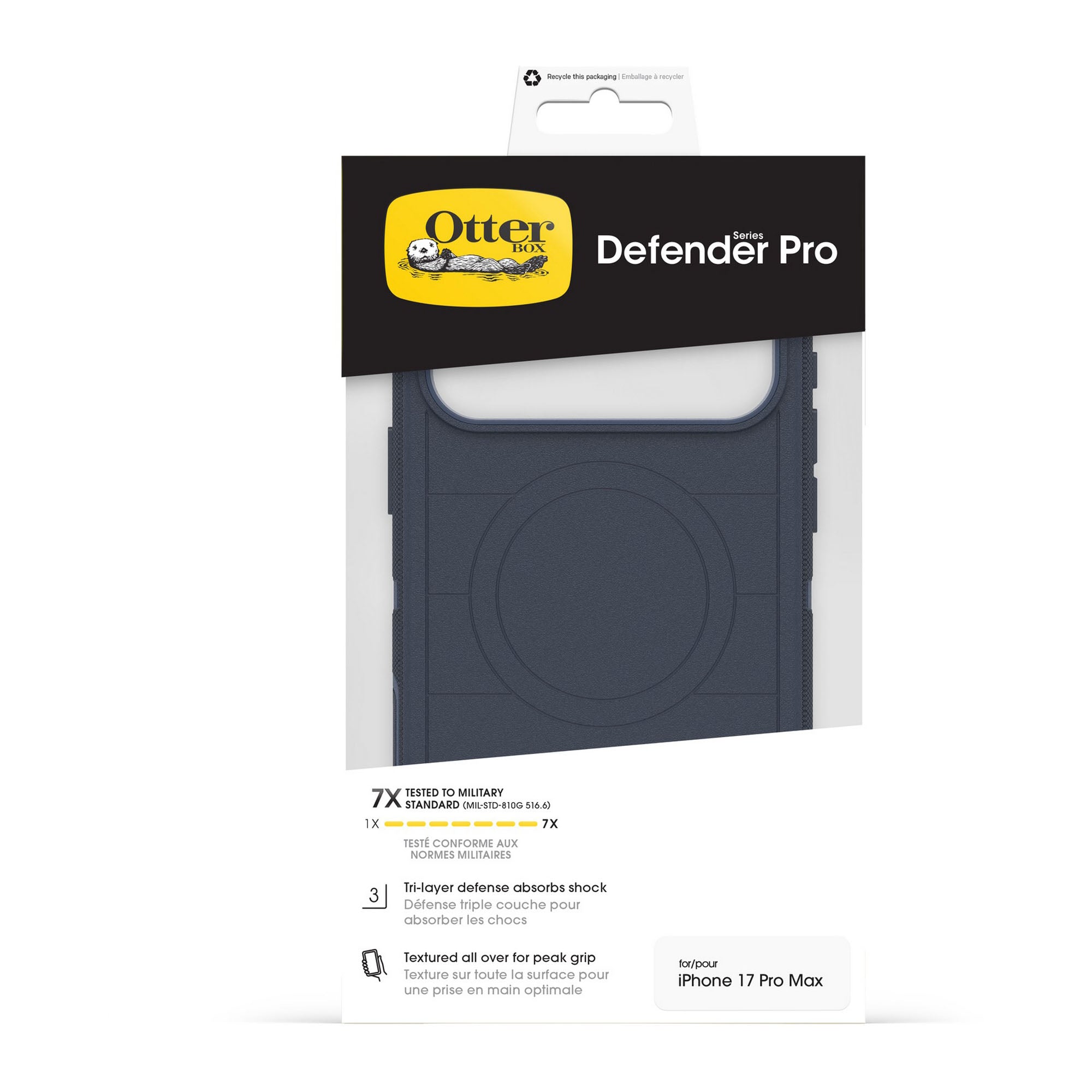 iPhone 17 Pro Max Otterbox Defender Pro w/MagSafe + Camera Control Case - Blue Sentiment - 15-14852