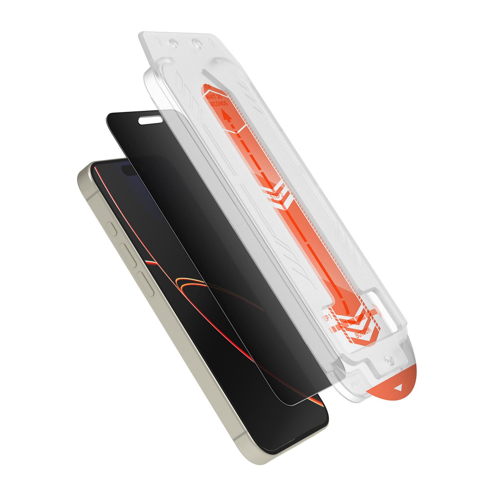 iPhone 17 Pro HyperGear 4-way Privacy Glass Screen Protector w/Installation Applicator Tray - 15-14885