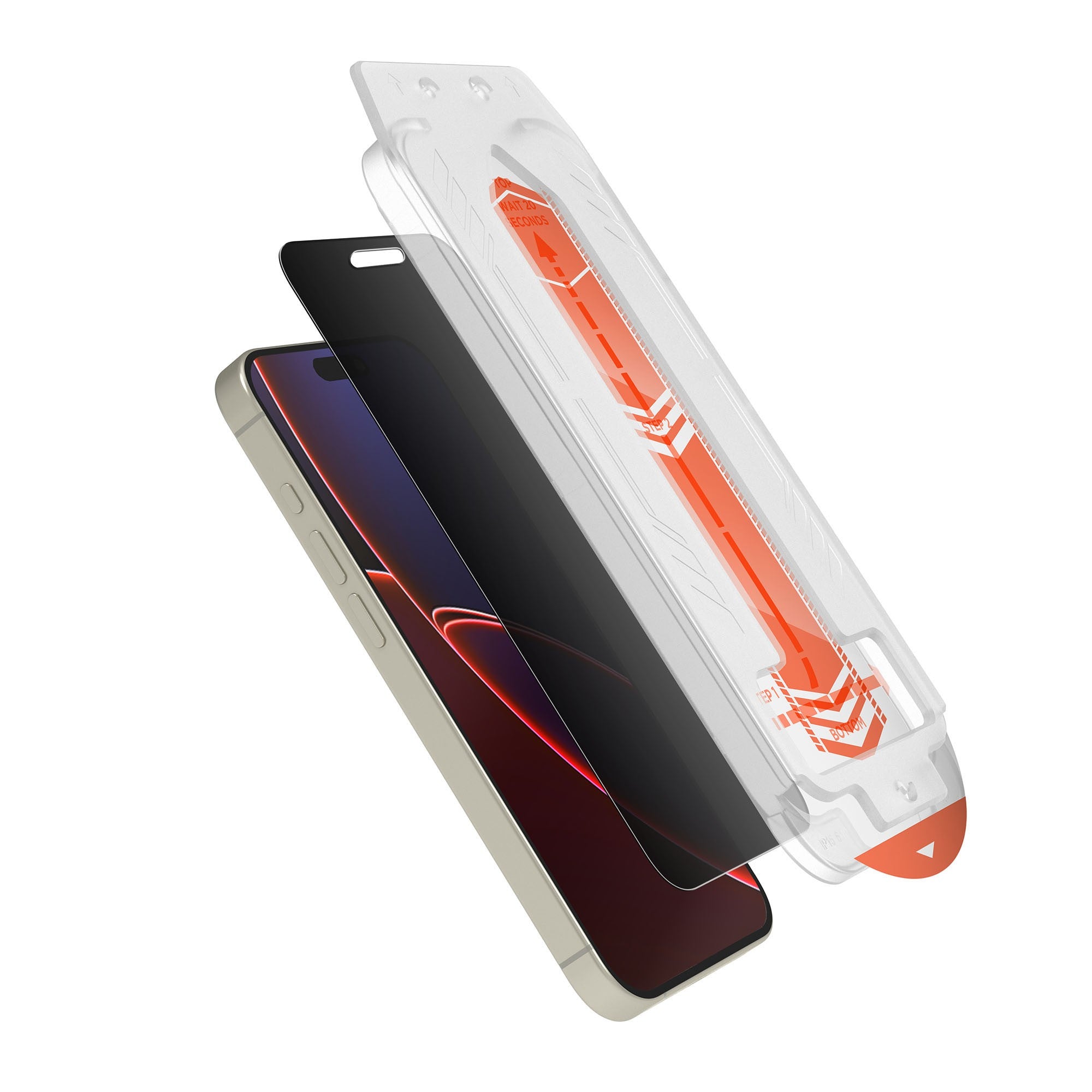 iPhone 17 Pro Max HyperGear 4-way Privacy Glass Screen Protector w/Installation Applicator Tray - 15-14887