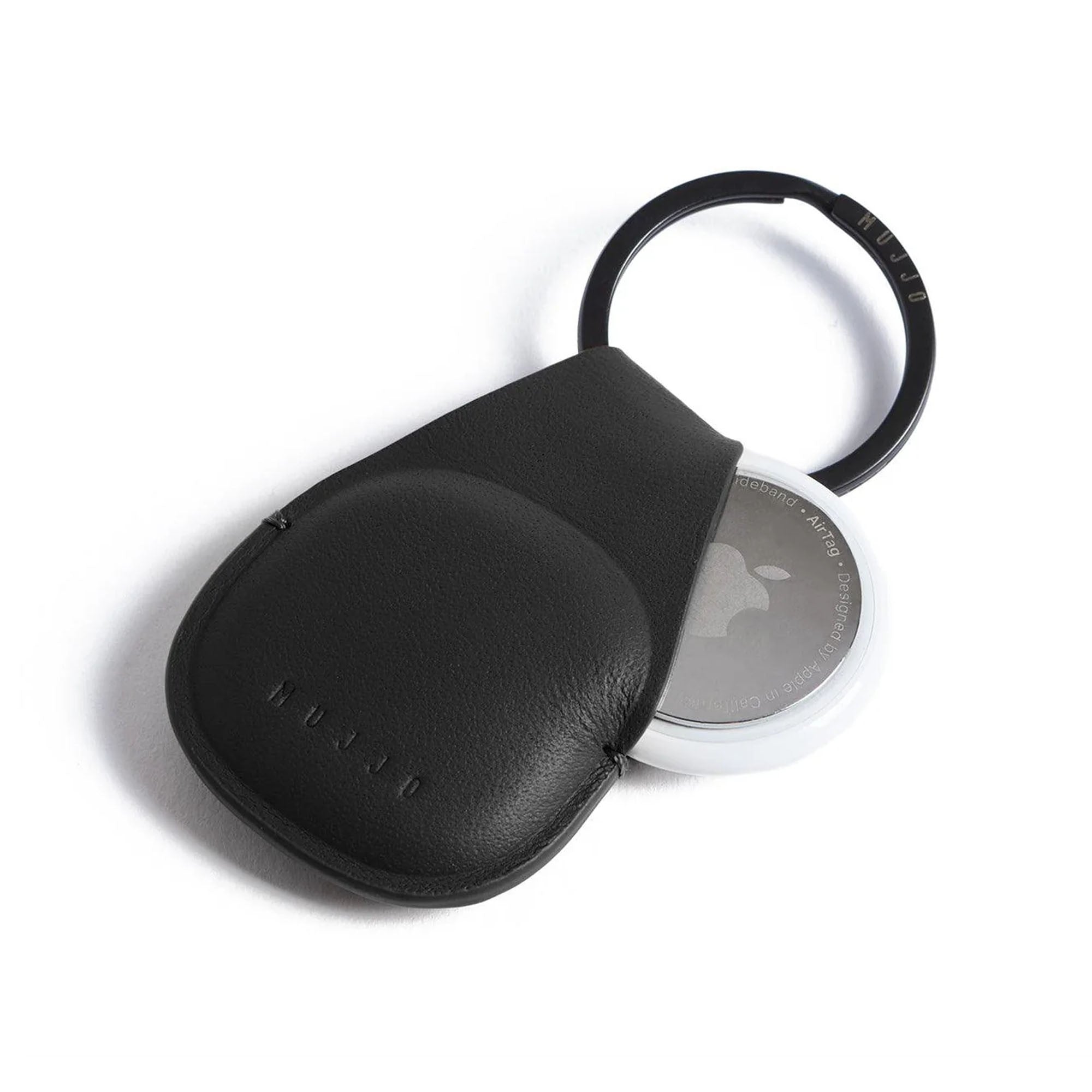 Apple Airtag Mujjo Airtag Leather Keychain - Black - 15-15012