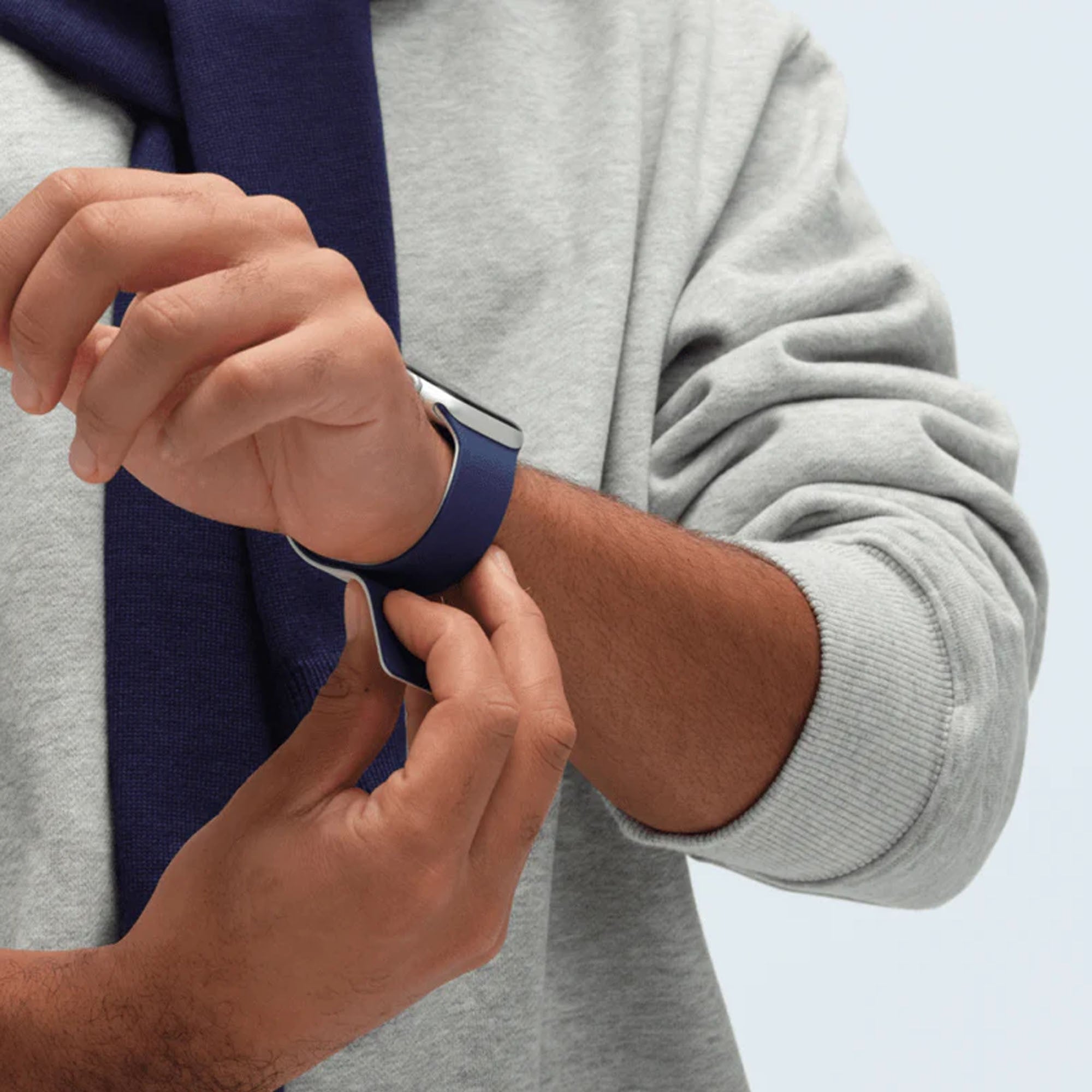 Apple Watch 42mm MOFT Snap Duo Watch Band - Wade Blue/Echo Grey - 15-15081