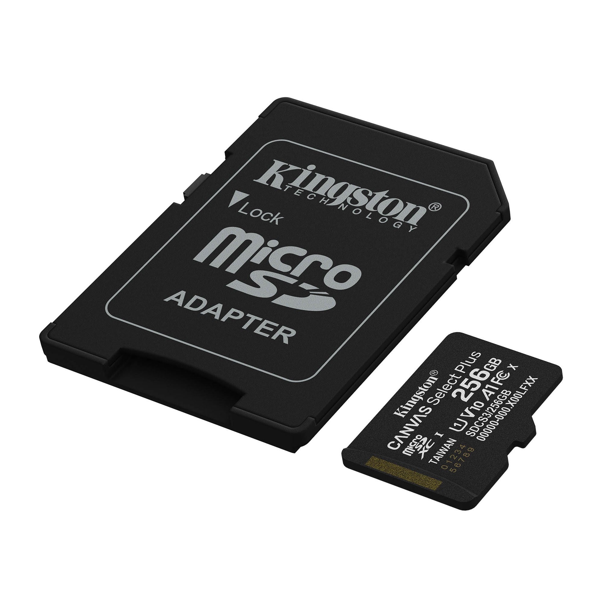 Kingston 256GB microSDXC Canvas Select Plus Gen3 150MB/s A1 Card + Adapter - 15-15111