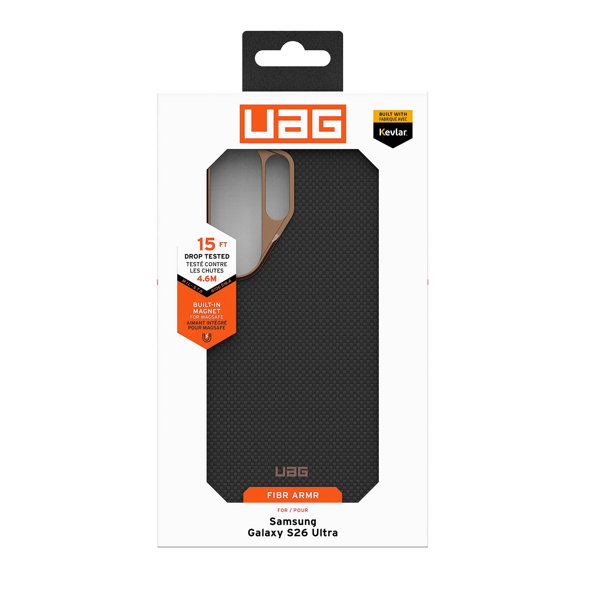 Samsung Galaxy S26 Ultra UAG Fibr Armr w/Magnet Case - Black/Bronze - 15-15134
