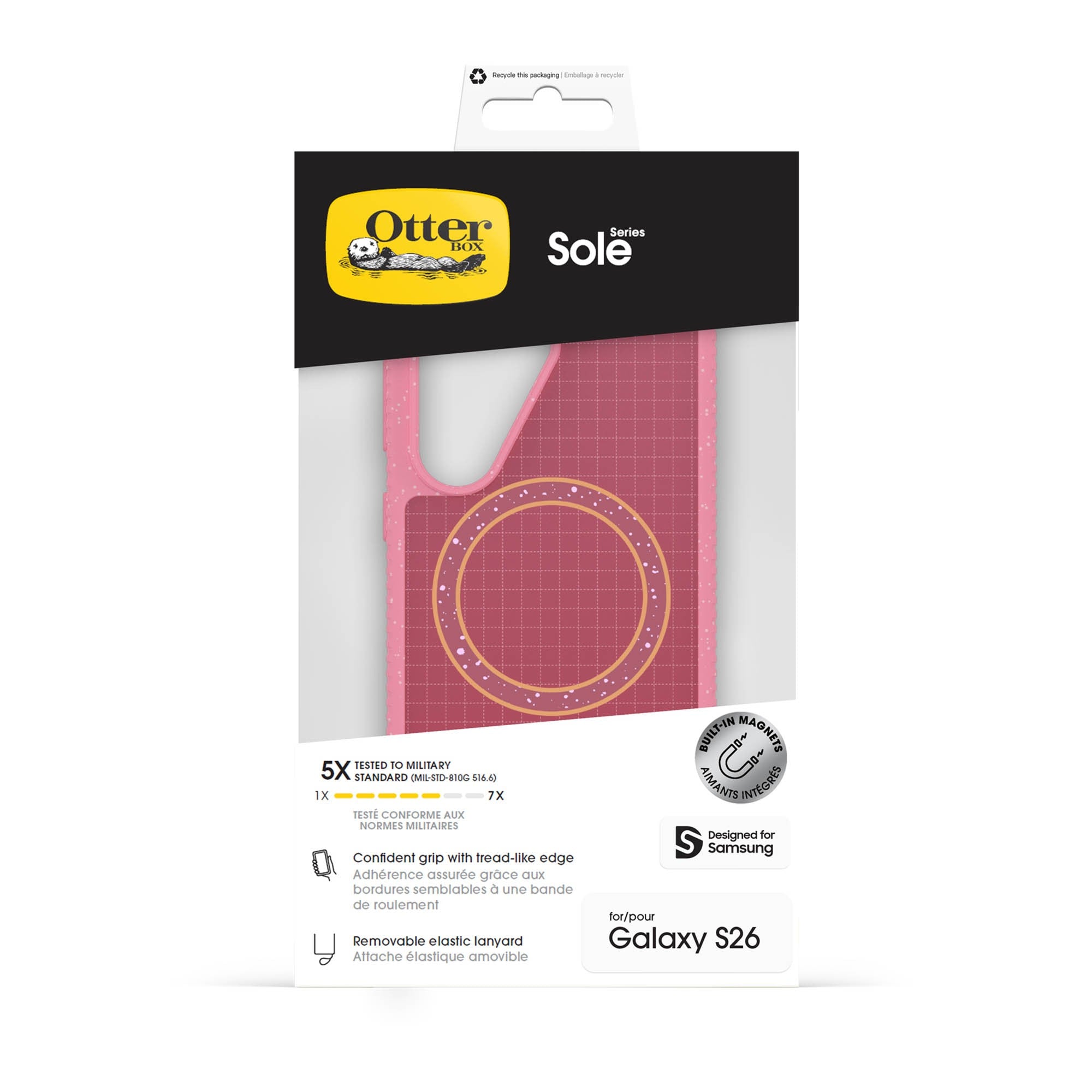 Samsung Galaxy S26 Otterbox Sole w/Magnets Case - Xtra Hot - Pink - 15-15162