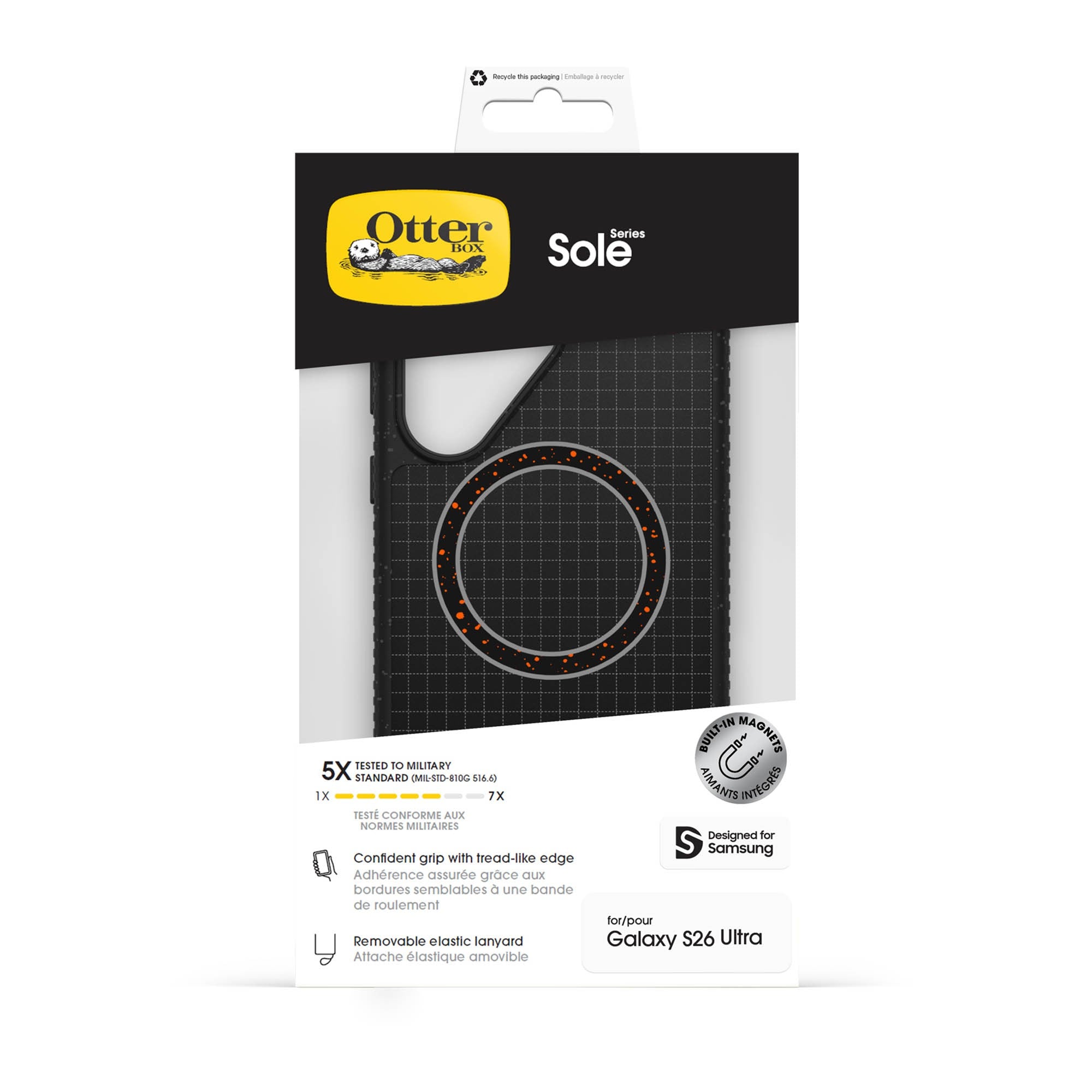 Samsung Galaxy S26 Ultra Otterbox Sole w/Magnets Case - Night Riad - Black - 15-15181