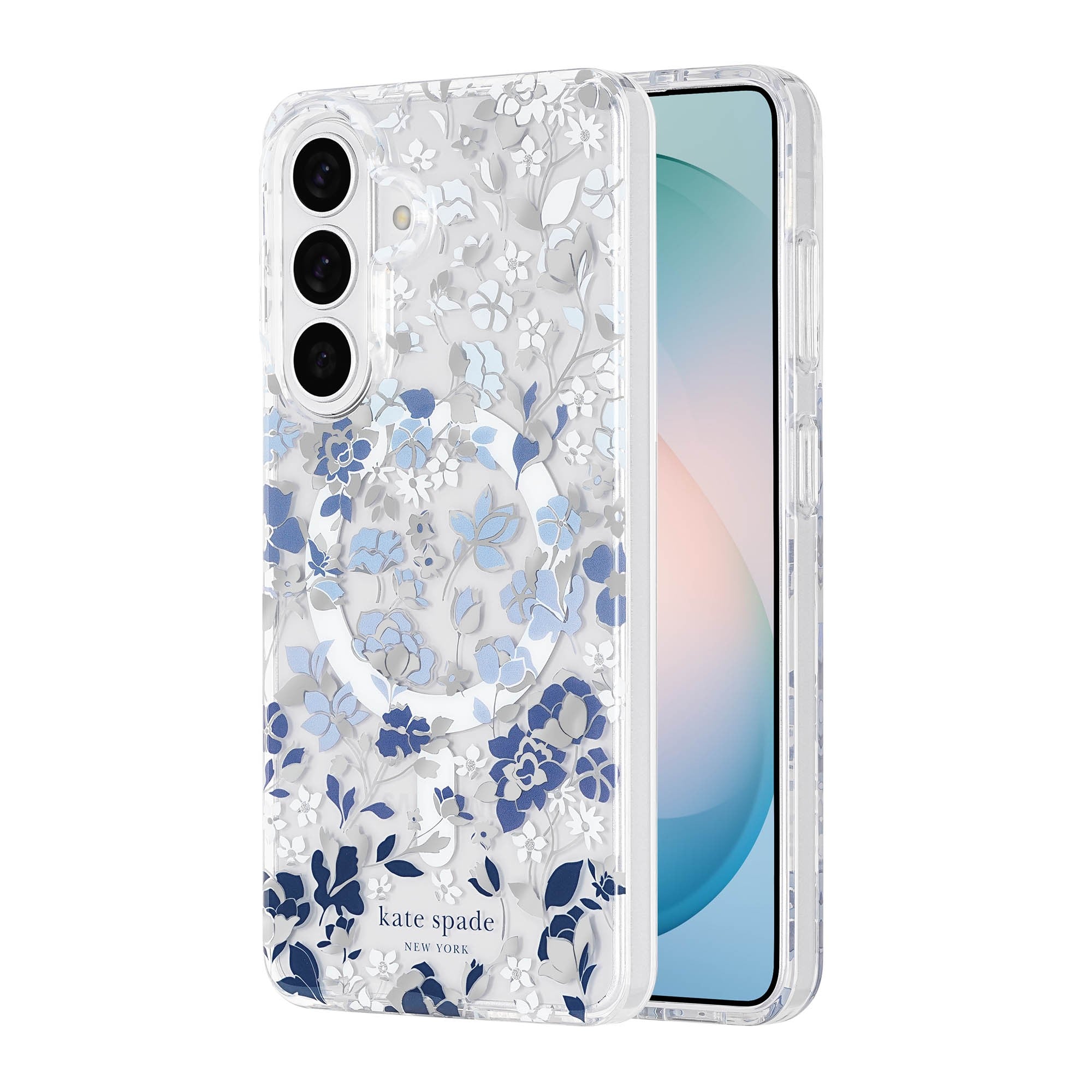 Samsung Galaxy S26 Kate Spade Protective w/Magnet Case - Flowerbed Blue - 15-15237
