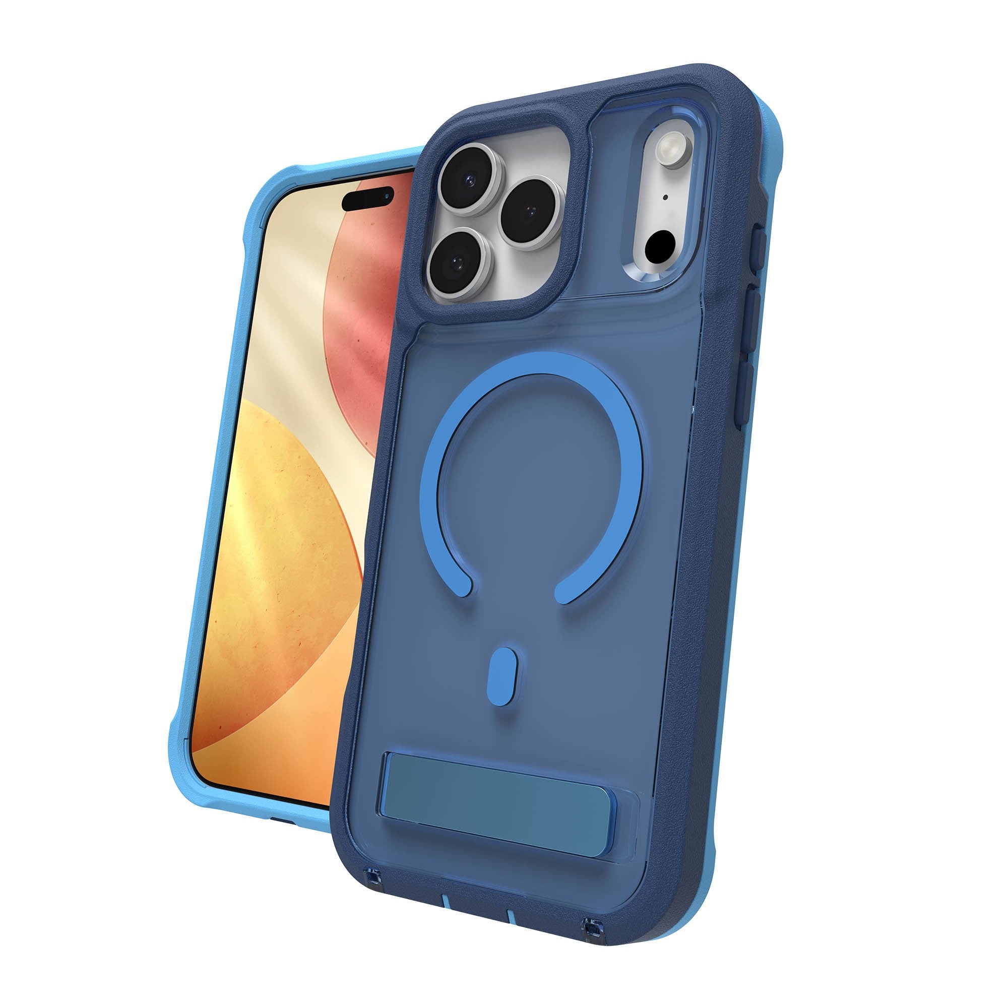 iPhone 17 Pro Max ZAGG Graphene Rainier Snap Kickstand Case - Cobalt Horizon - 15-15276