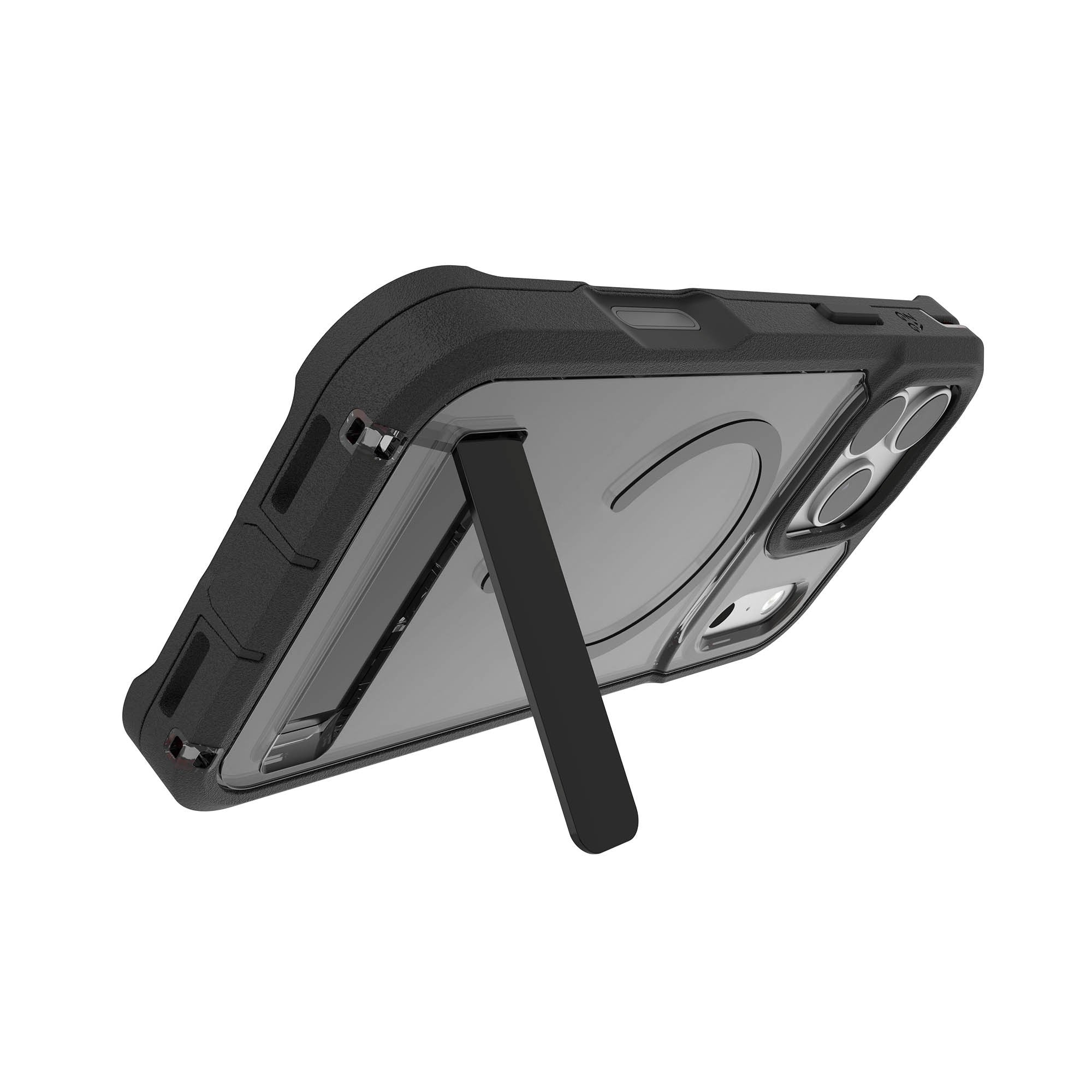iPhone 17 Pro Max ZAGG Graphene Rainier Snap Kickstand Case - Smoke Black - 15-15278