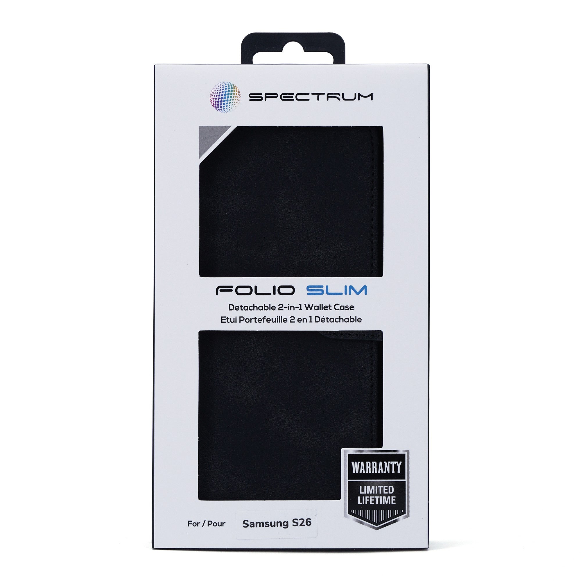 Samsung Galaxy S26 SPECTRUM Folio Slim Detachable 2-1 Wallet Case - Black - 15-15287