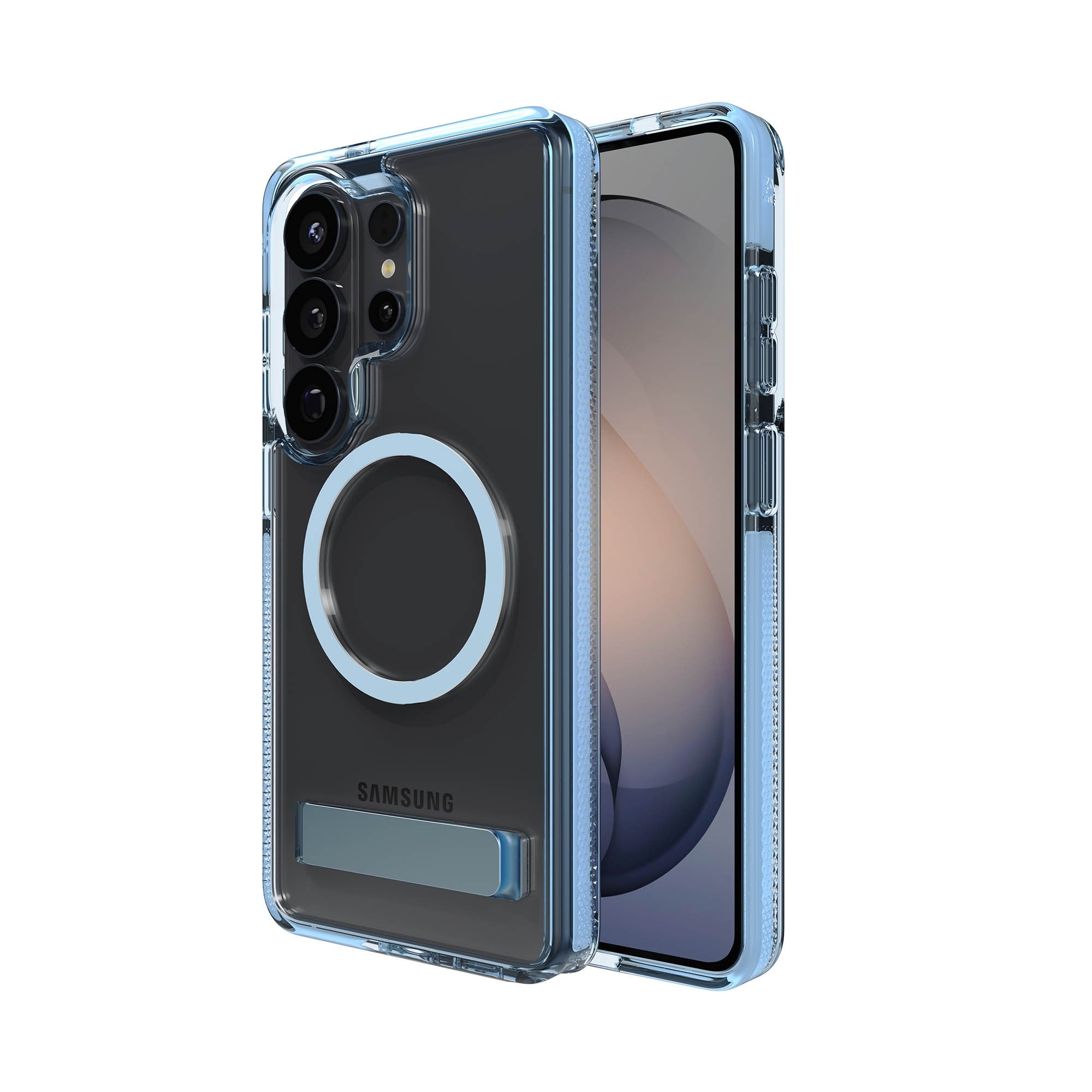 Samsung Galaxy S26 Ultra ZAGG Graphene Santa Cruz Snap Kickstand Case - Icy Blue - 15-15326