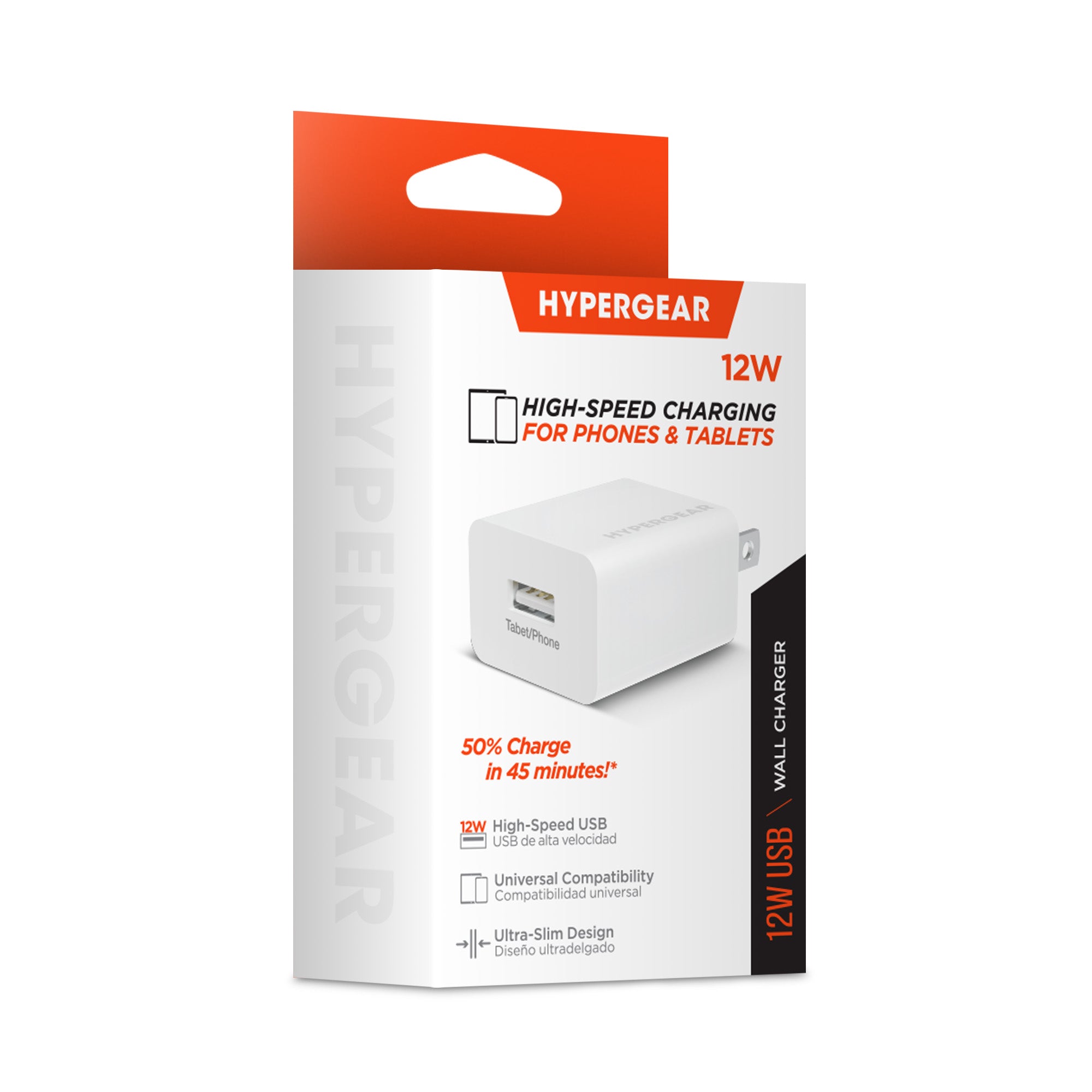 HyperGear 12W USB-A Wall Charger Hub - White - 15-15429