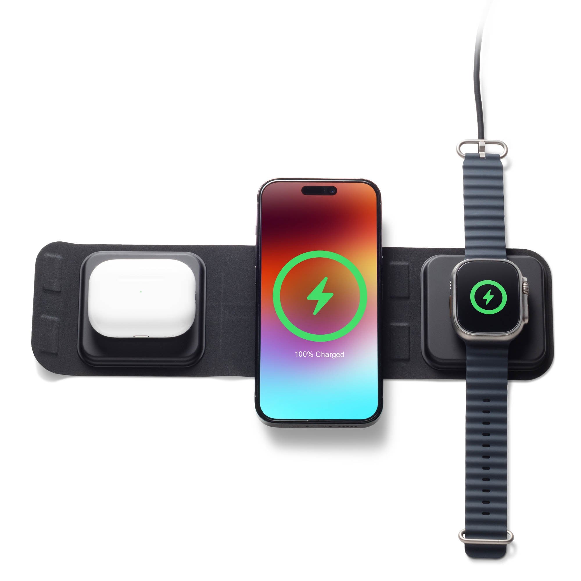 Mophie 3in1 Portable MagSafe Travel Charger - Black - 15-15436