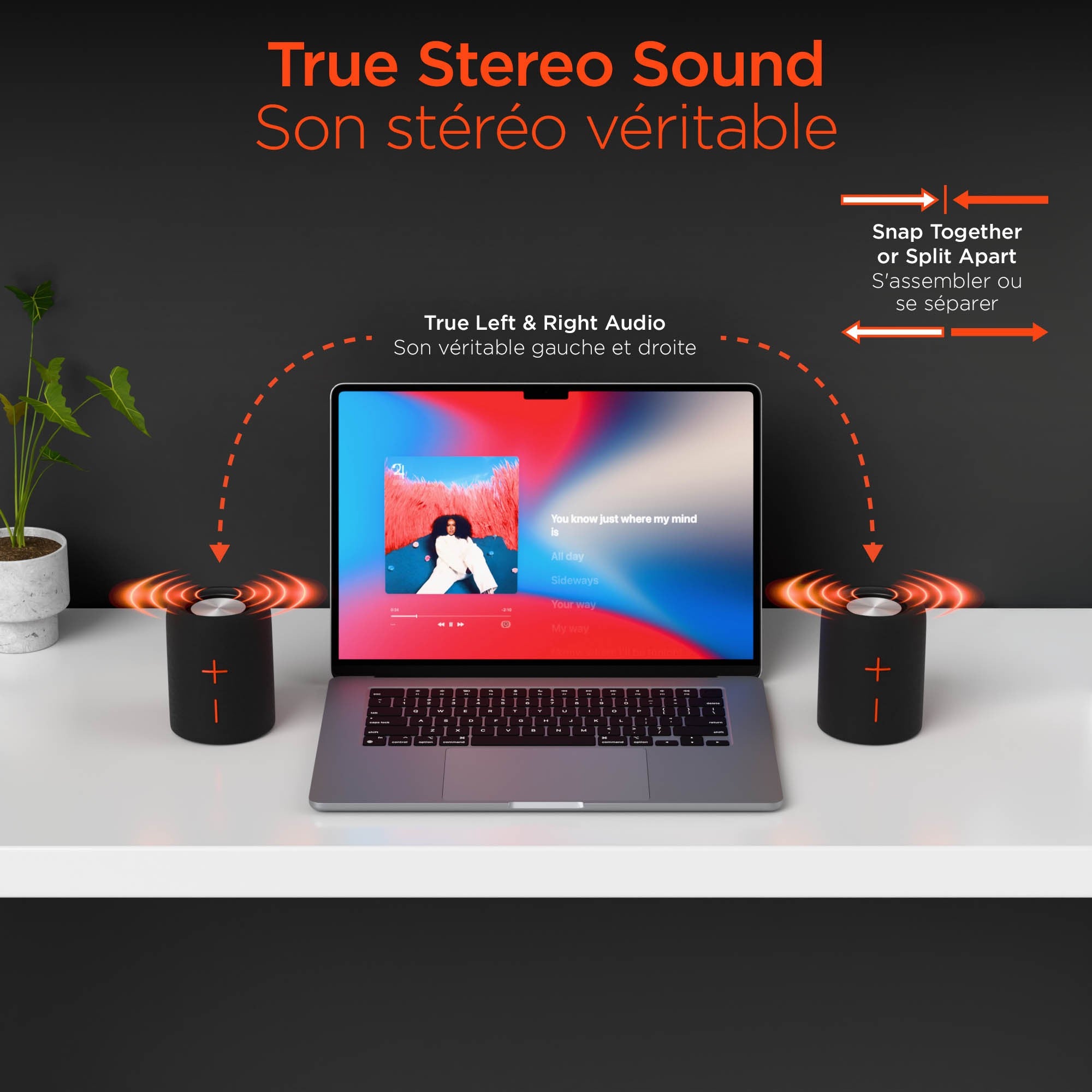 HyperGear SonicFuse Dual Magnetic Portable Speakers - 15-15440