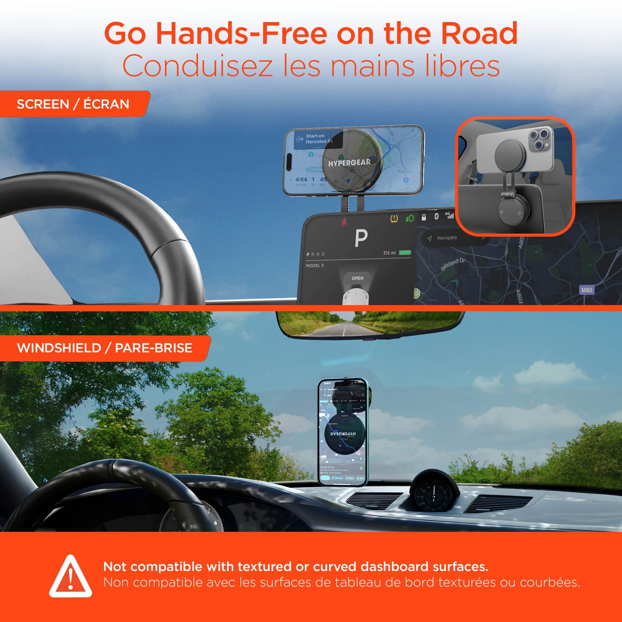 HyperGear Mag Vac Magnetic Phone Mount with Vacuum Suction Cup Base - 15-15441