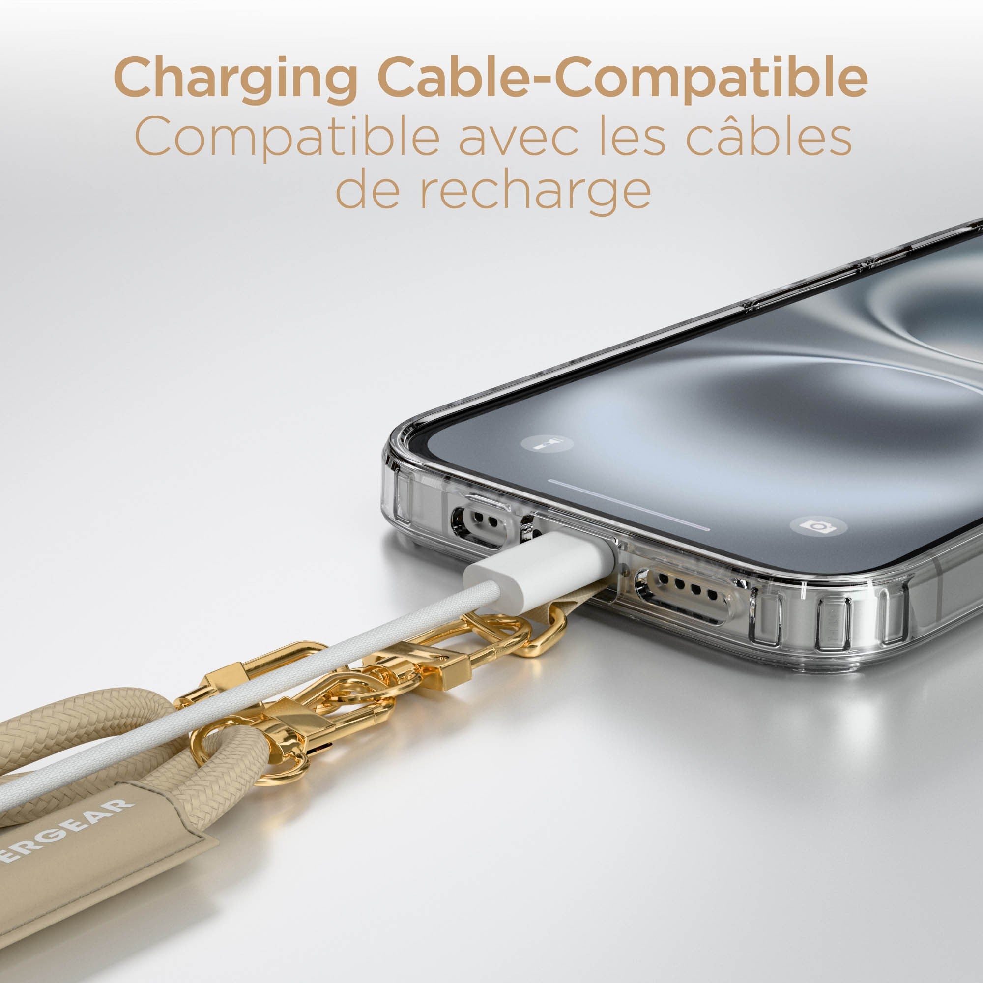 HyperGear TECHcessories Universal Crossbody Phone Strap - Sand Braided Rope - 15-15447