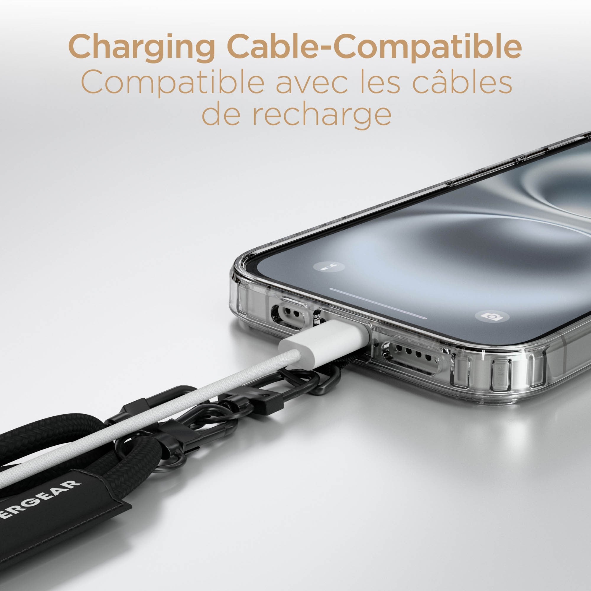 HyperGear TECHcessories Universal Crossbody Phone Strap - Black Braided Rope - 15-15448