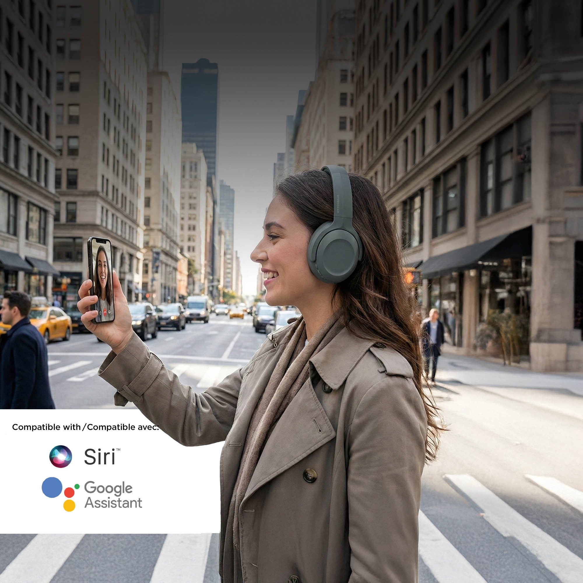 Hypergear Stealth2 ANC Wireless On-Ear Headphones - Green - 15-15450