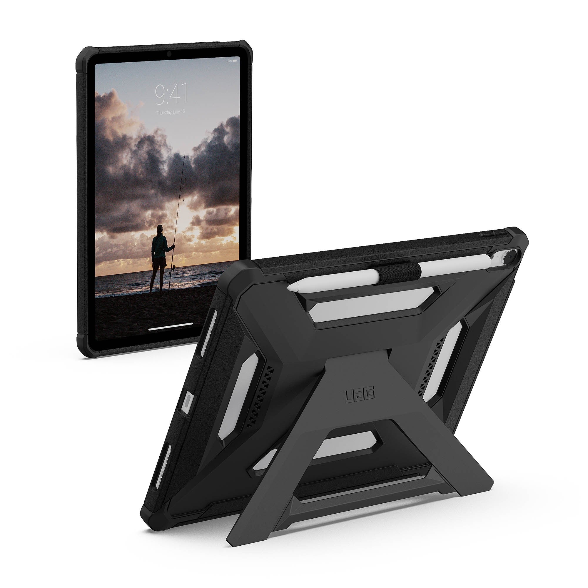 iPad Air 11-in M4/M3/M2 UAG Scout+ - Black - 15-15512