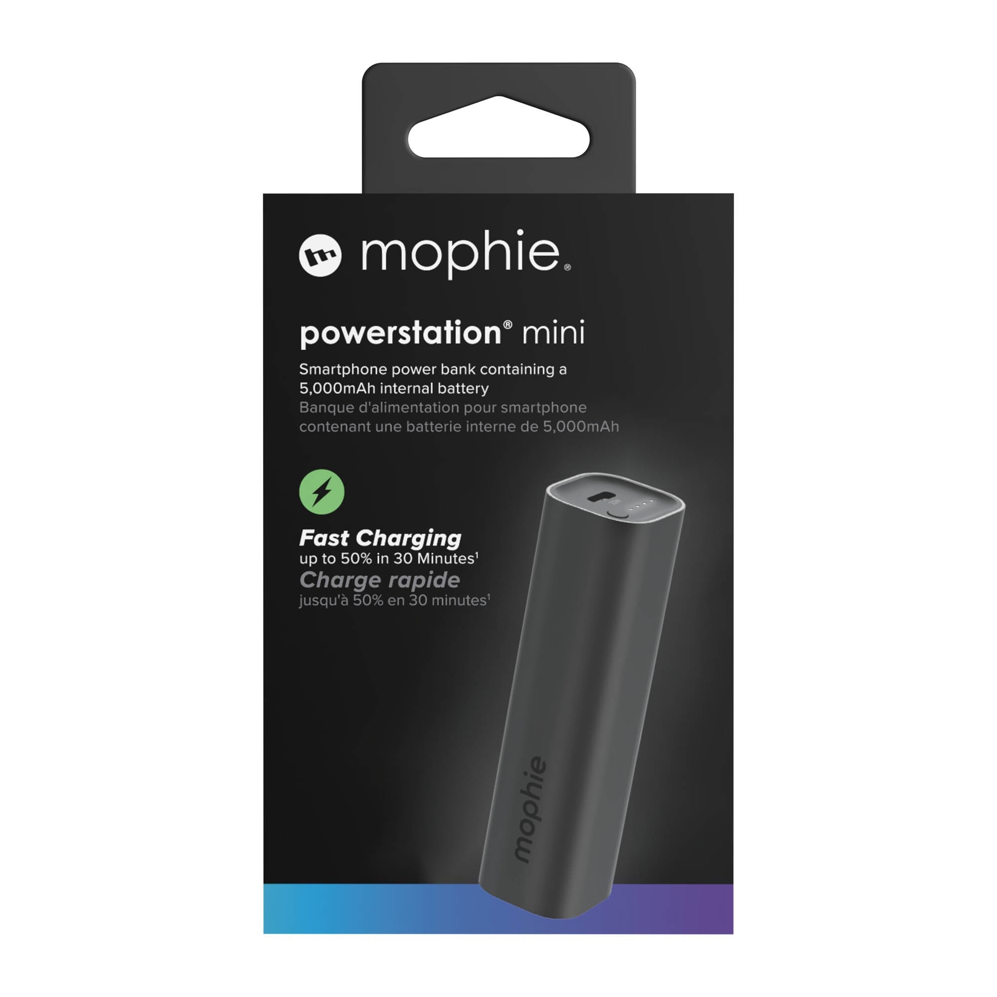 Mophie 5,000 mAh USB-C Powerstation Mini - Black - 15-15641