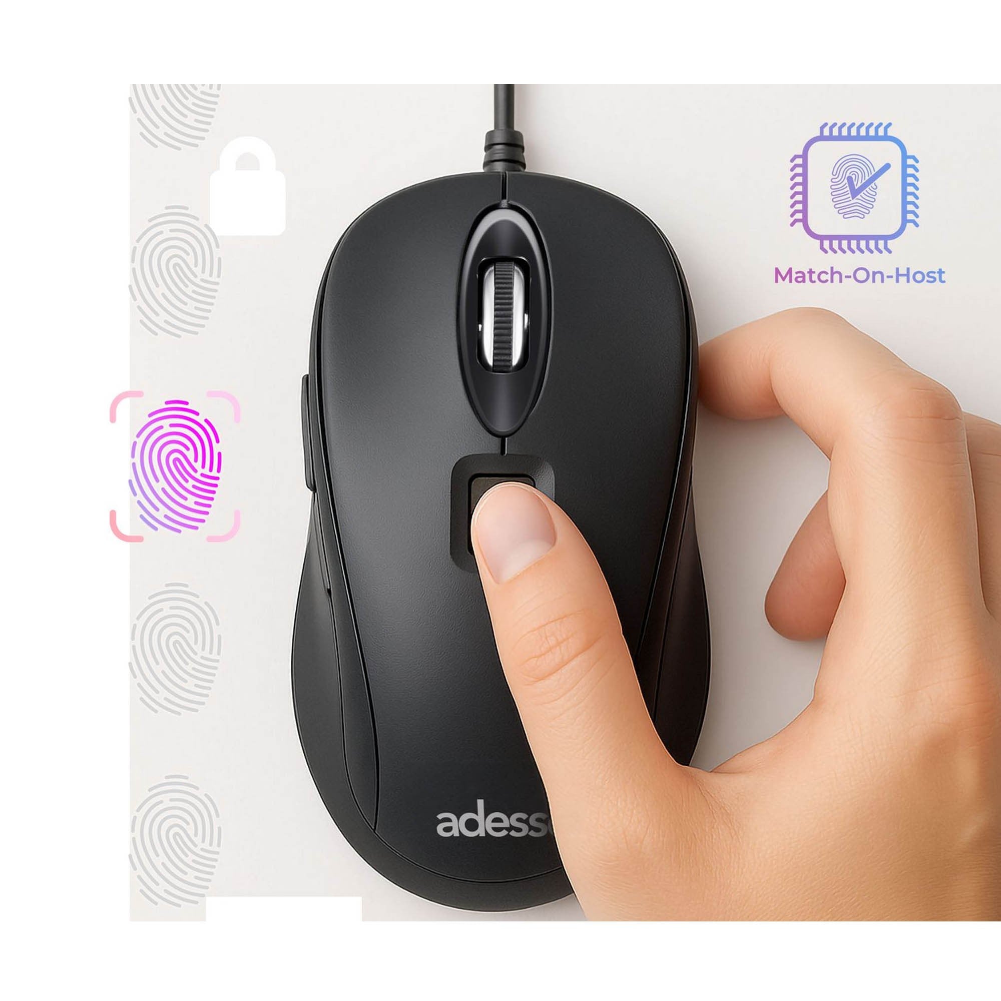 Adesso Fingerprint Mouse - 15-15808