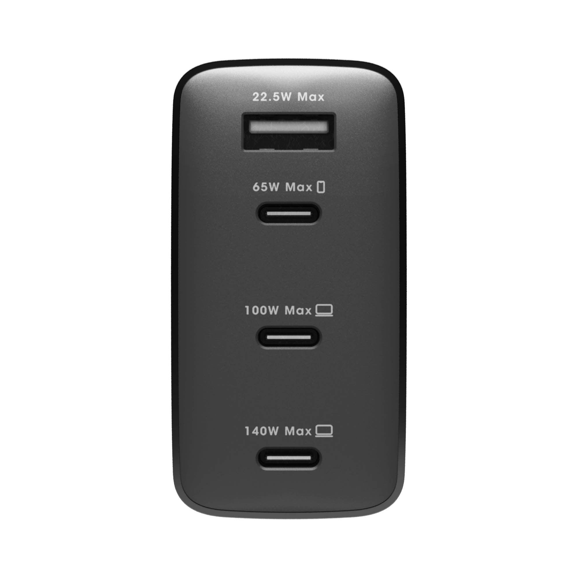 Otterbox 140W 4-Port USB-C + USB-A Wall Charger - Black - 15-15826