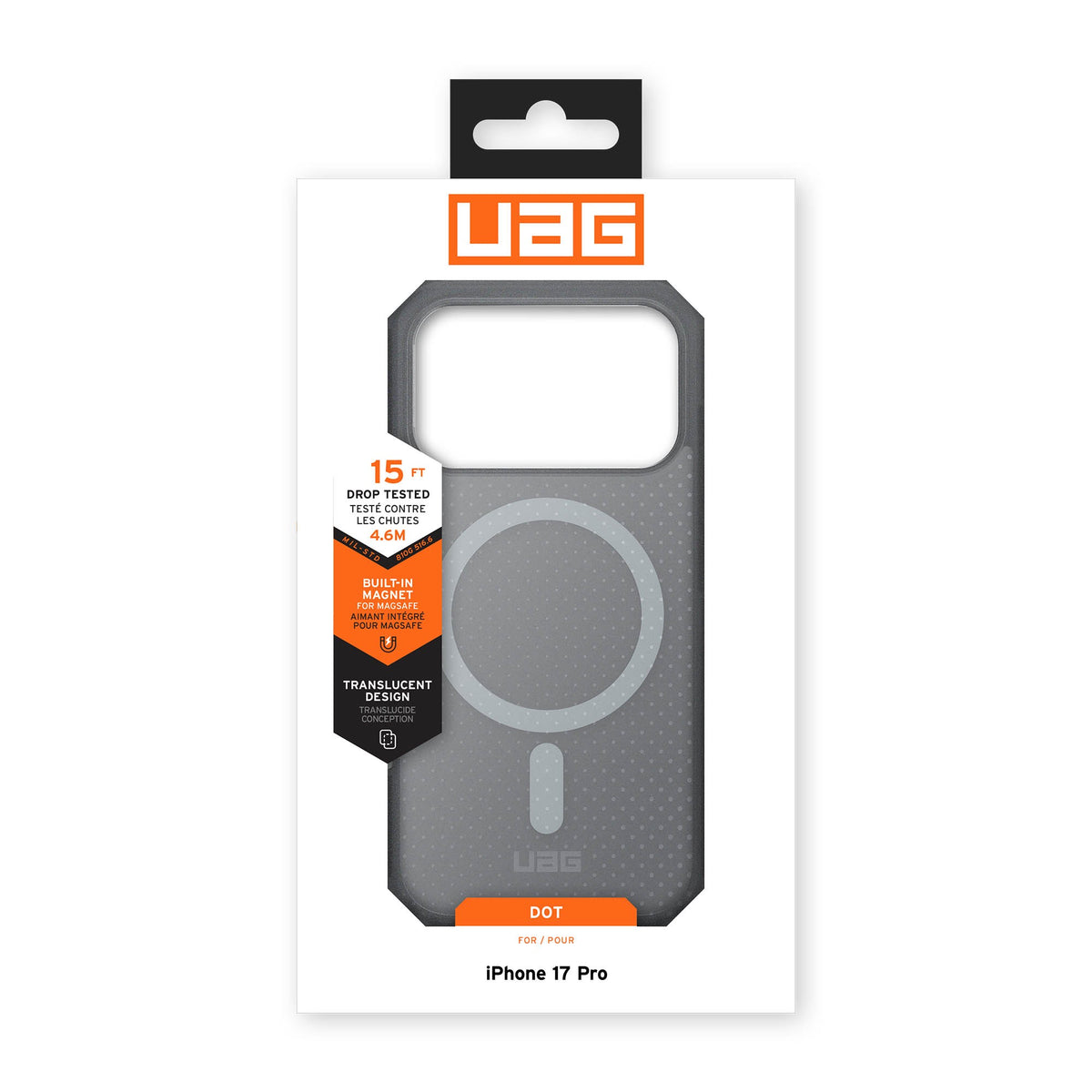 iPhone 18 Pro/17 Pro UAG Dot MagSafe - Ash - 15-15903