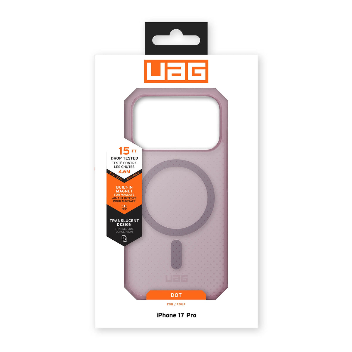 iPhone 18 Pro/17 Pro UAG Dot MagSafe - Lilac Purple - 15-15904