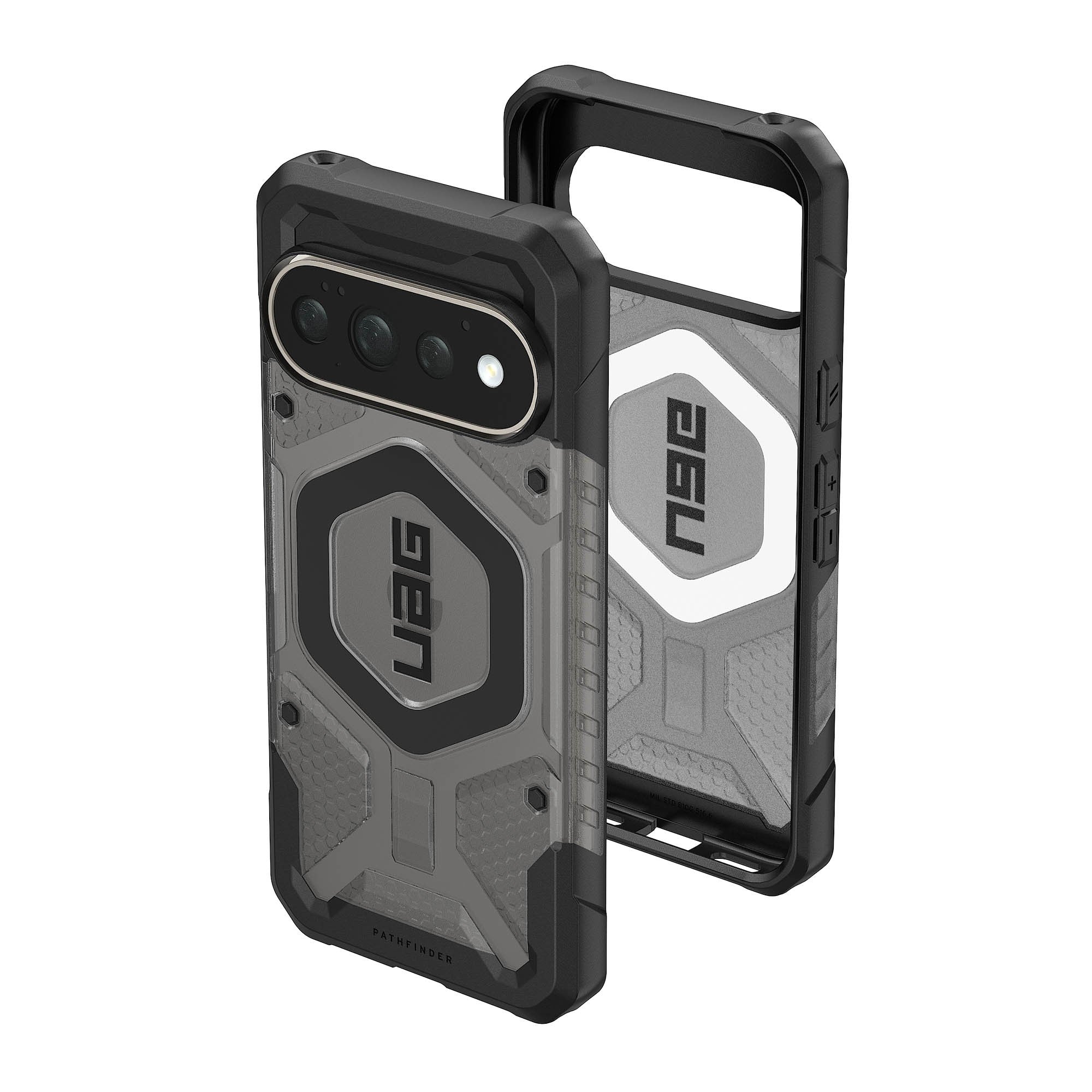 Google Pixel 11/11 Pro UAG Pathfinder Clear w/Magnet Case - Ash/Black - 15-15905