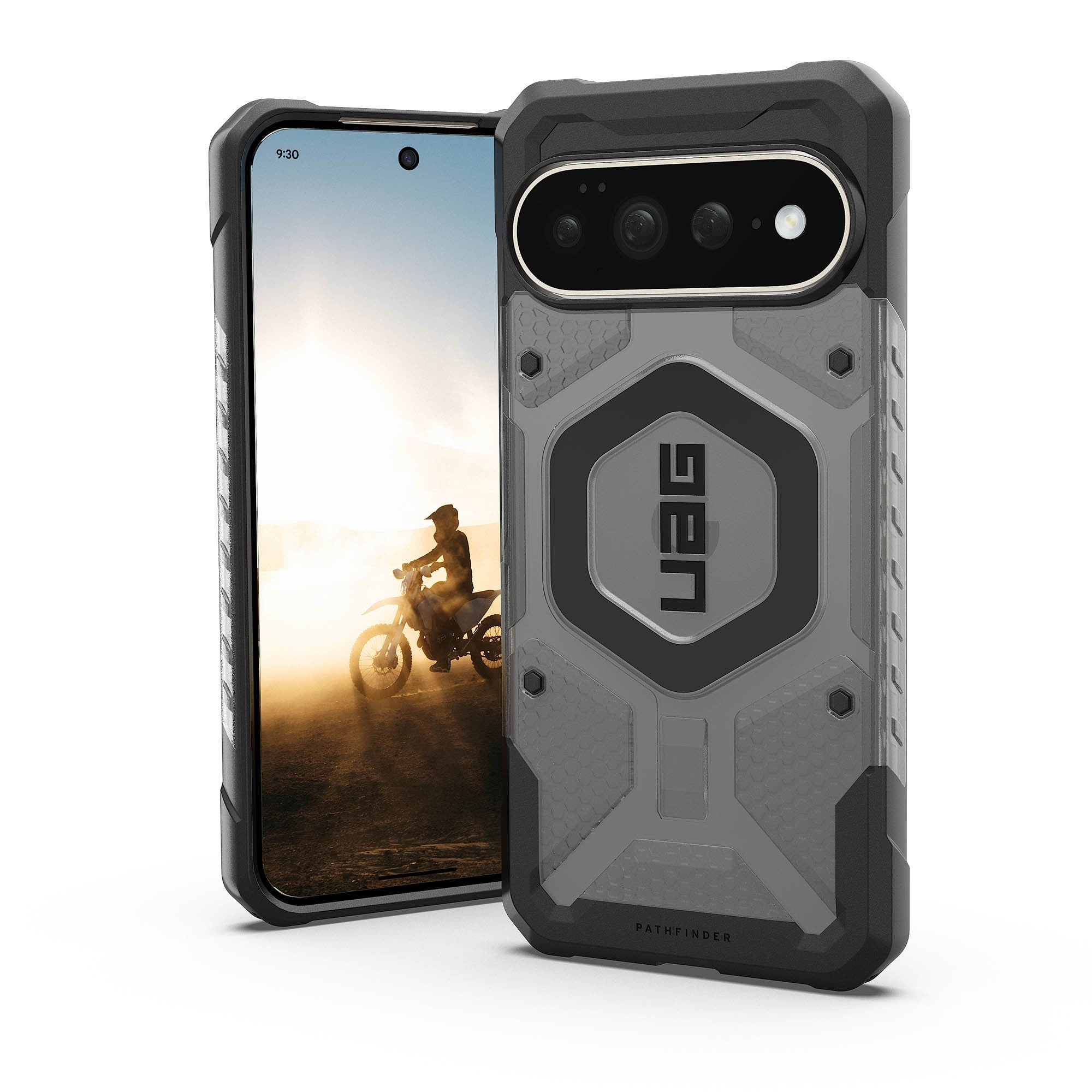 Google Pixel 11 XL UAG Pathfinder Clear w/Magnet Case - Ash/Black - 15-15906