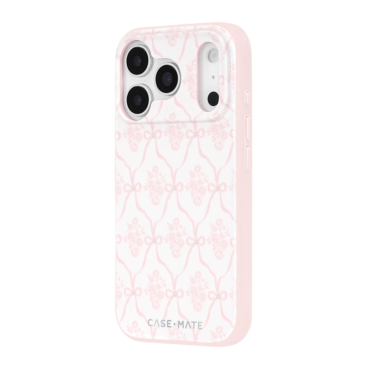 iPhone 18 Pro/17 Pro Case-Mate Trellis Bow MagSafe Case - Ballet Pink - 15-15914