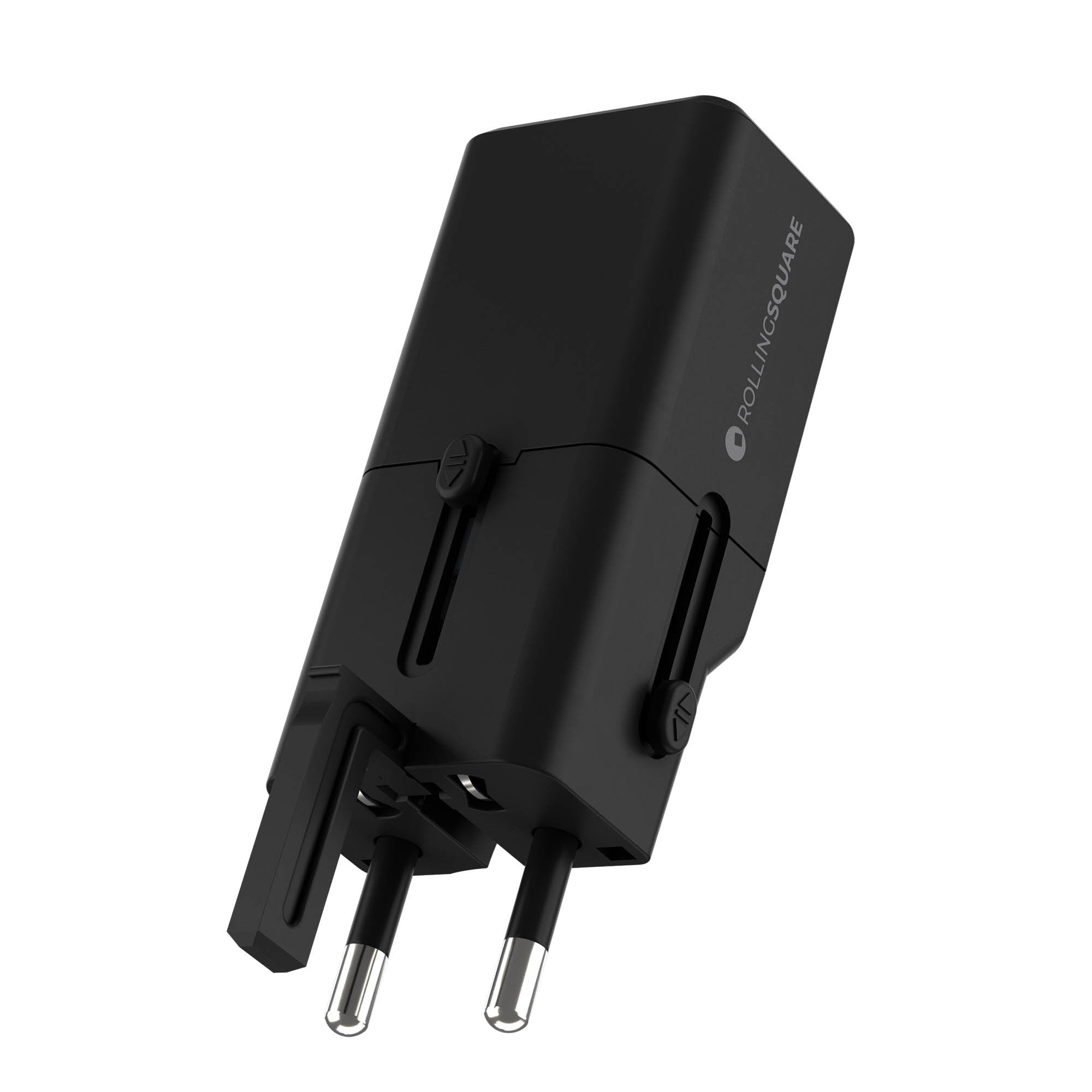 Rolling Square 30W Pocket Travel Adapter USB-C Wall Charger - Black - 15-16109