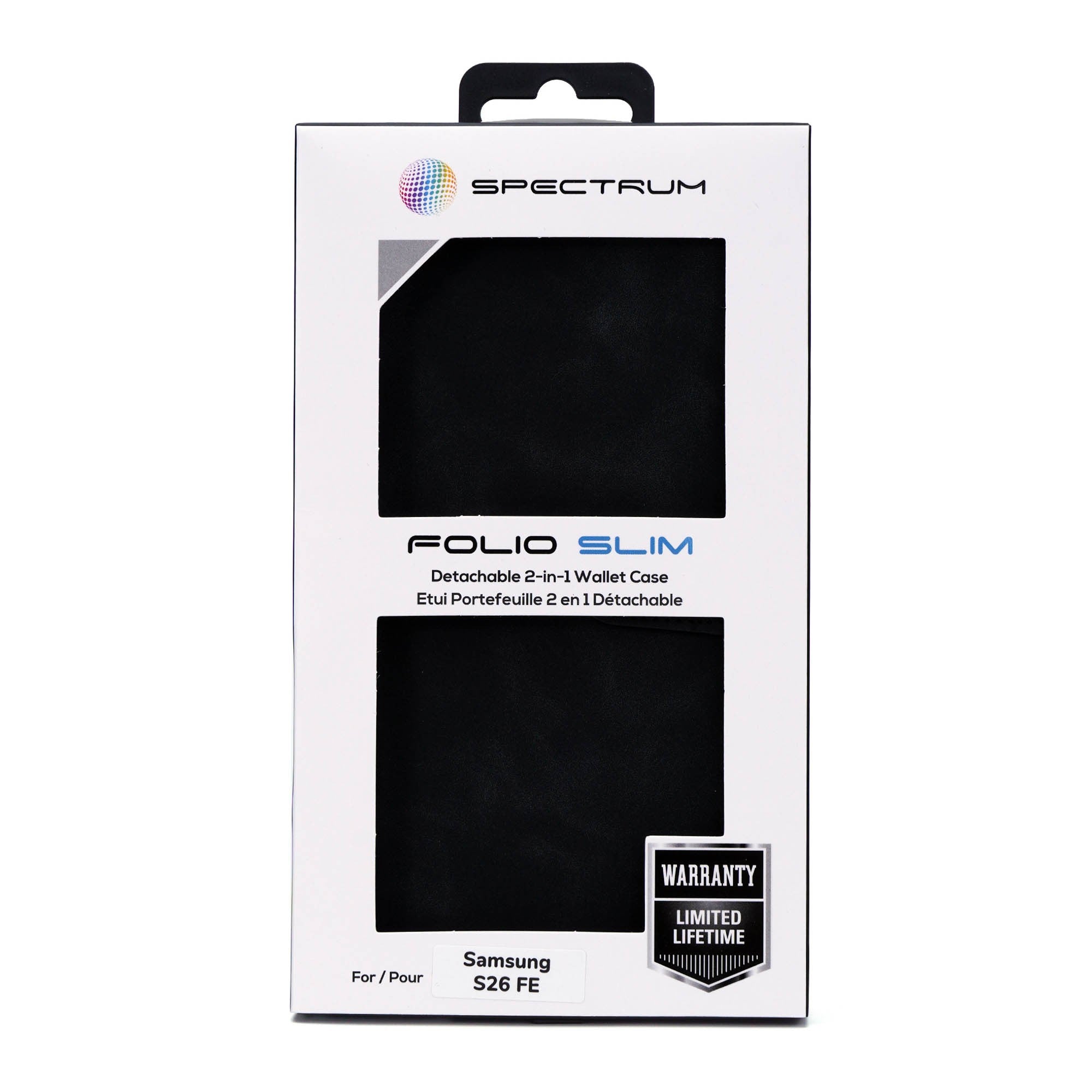 Samsung Galaxy S26 FE SPECTRUM Folio Slim Detachable 2-1 Wallet Case - Black - 15-16170